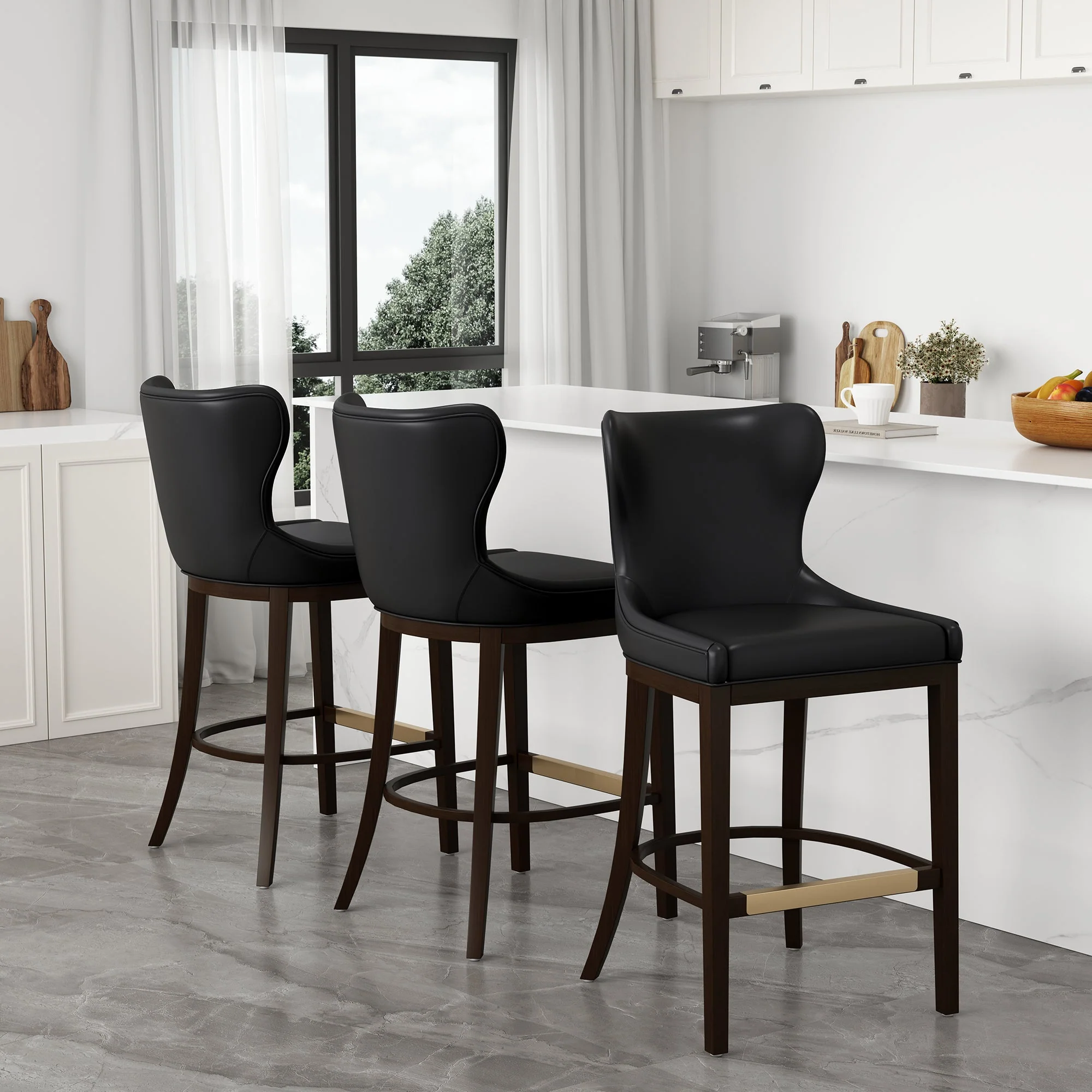 Blair Barstool in Black (set of 3) - Image 2
