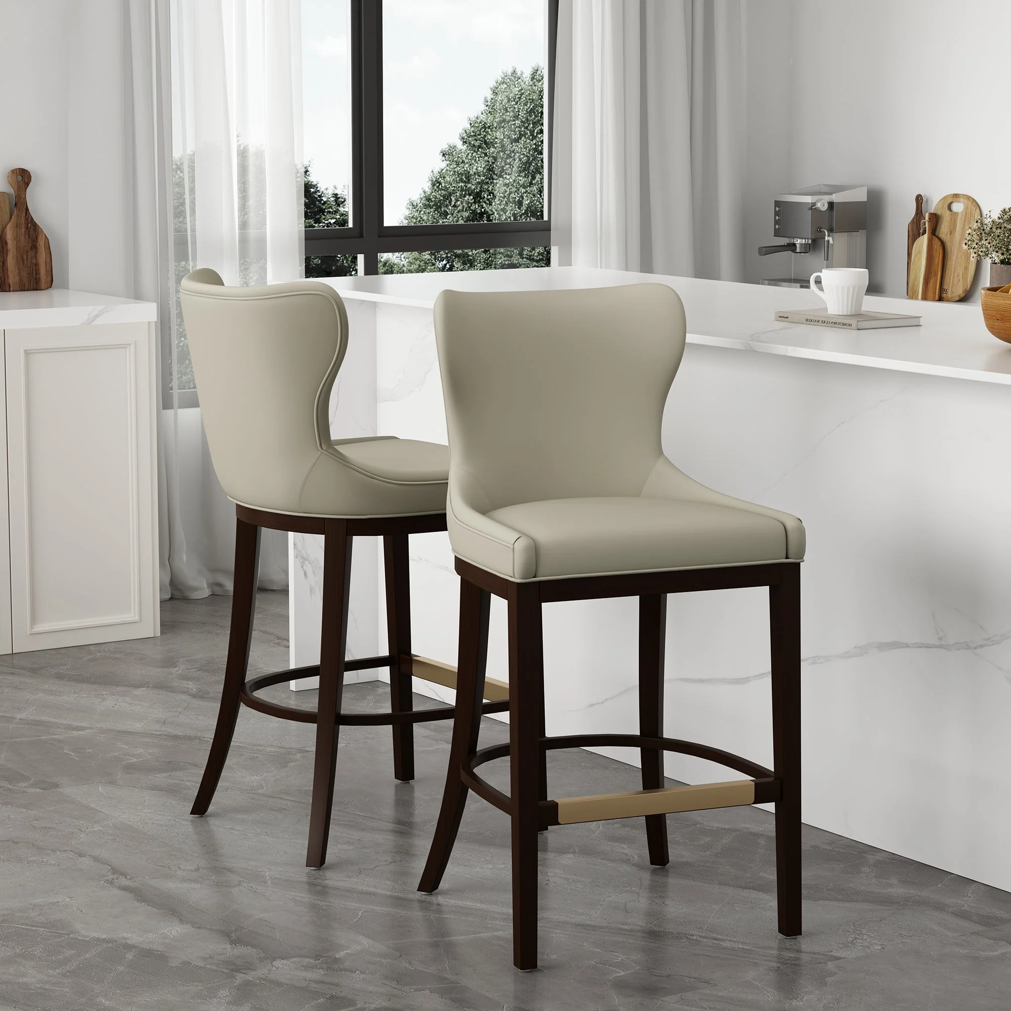 Blair Barstool in Stone (set of 2) - Image 2
