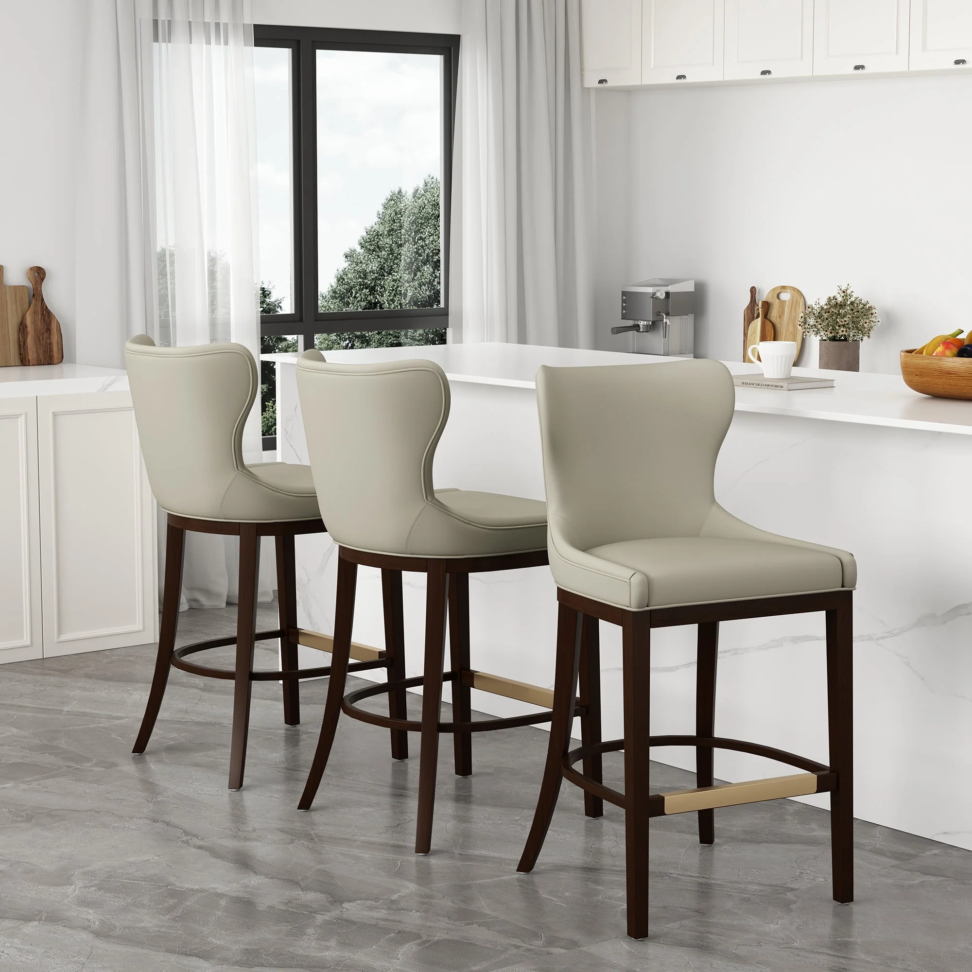 Blair Barstool in Stone (set of 3) - Image 2