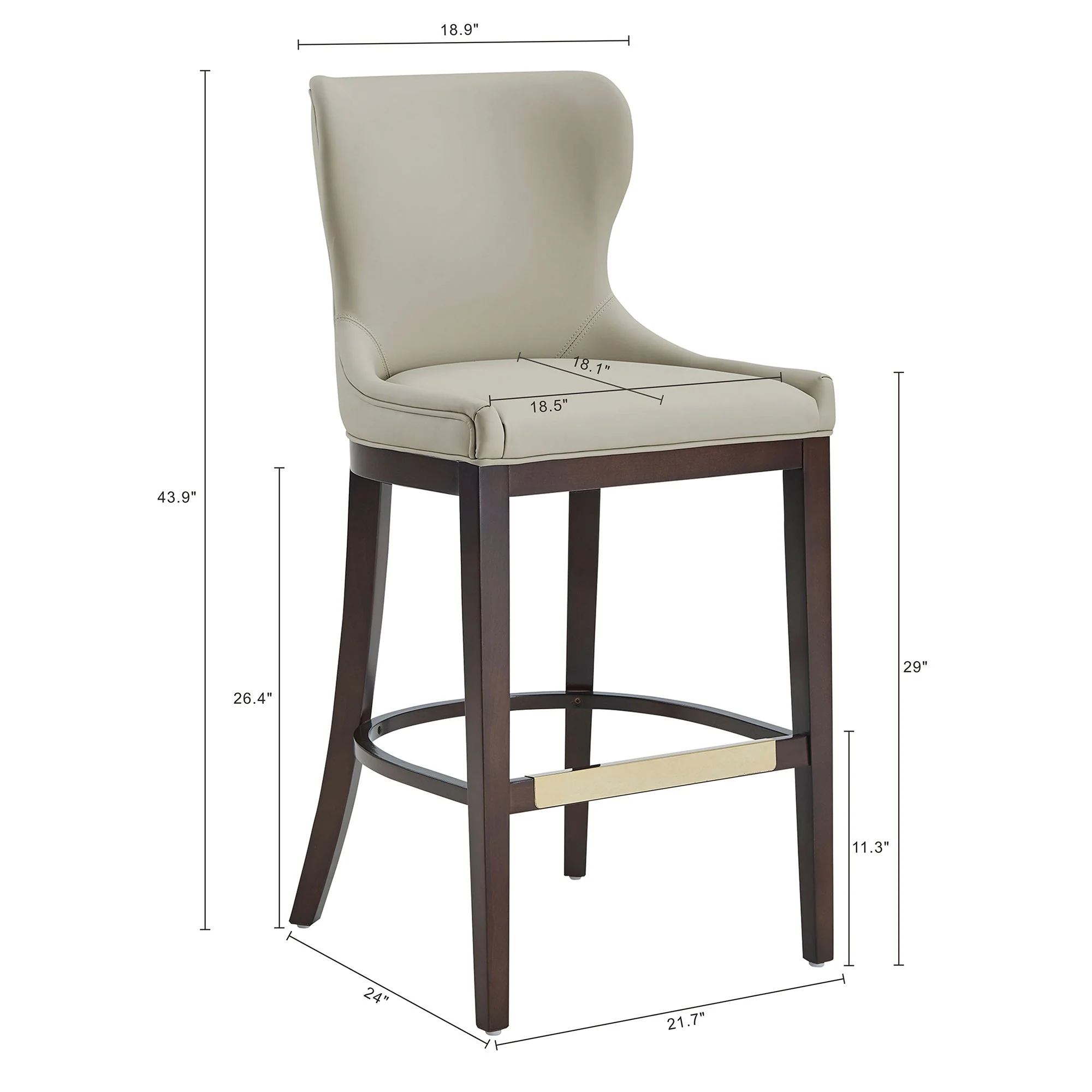 Blair Barstool in Stone (set of 3) - Image 3