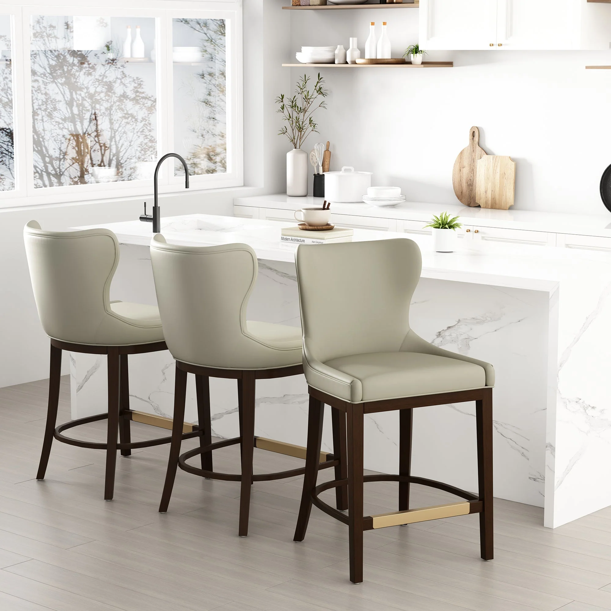 Blair Counter Stool in Stone (set of 3) - Image 2