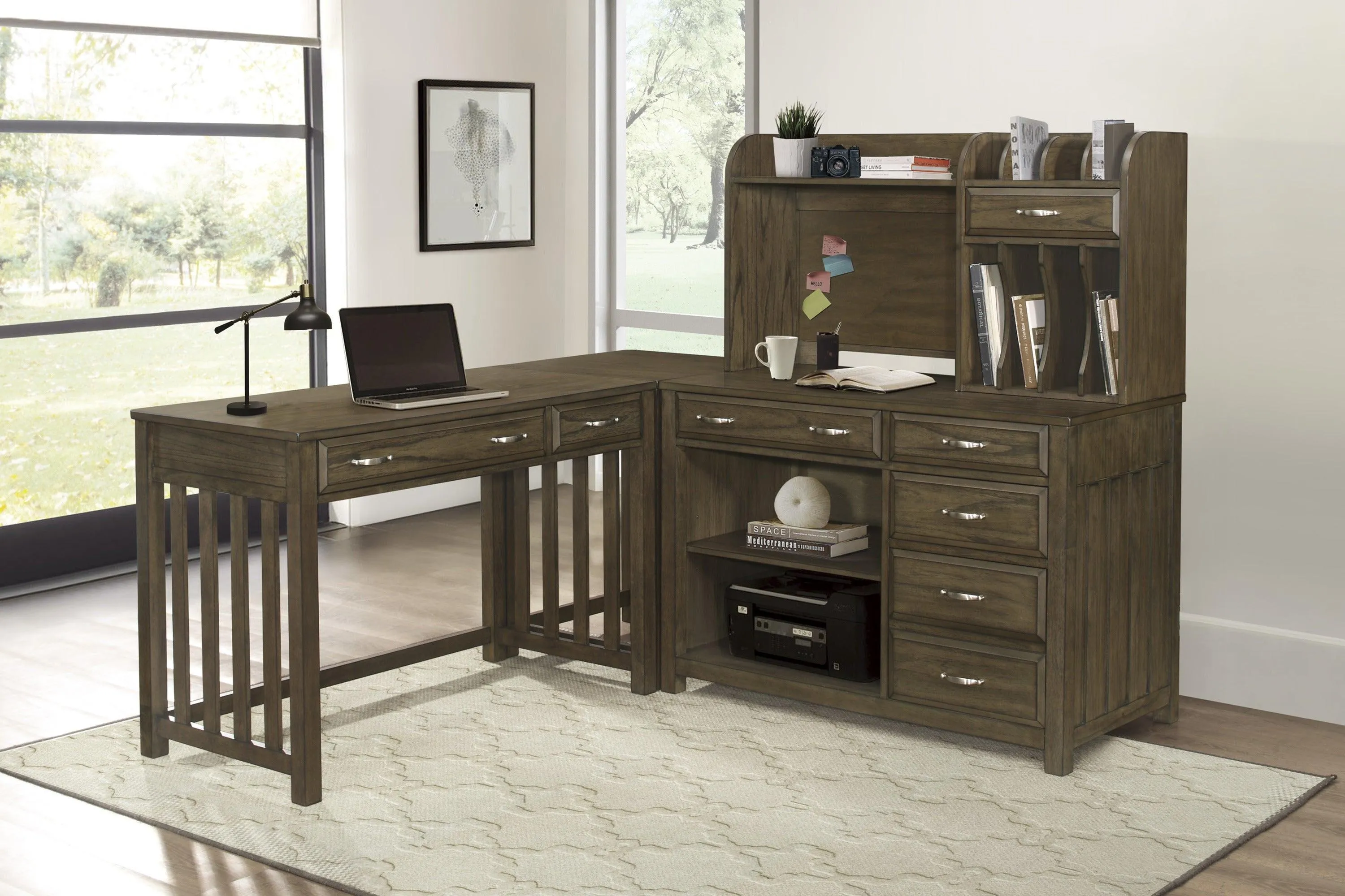 Blanche Brown Gray Desk - Image 2