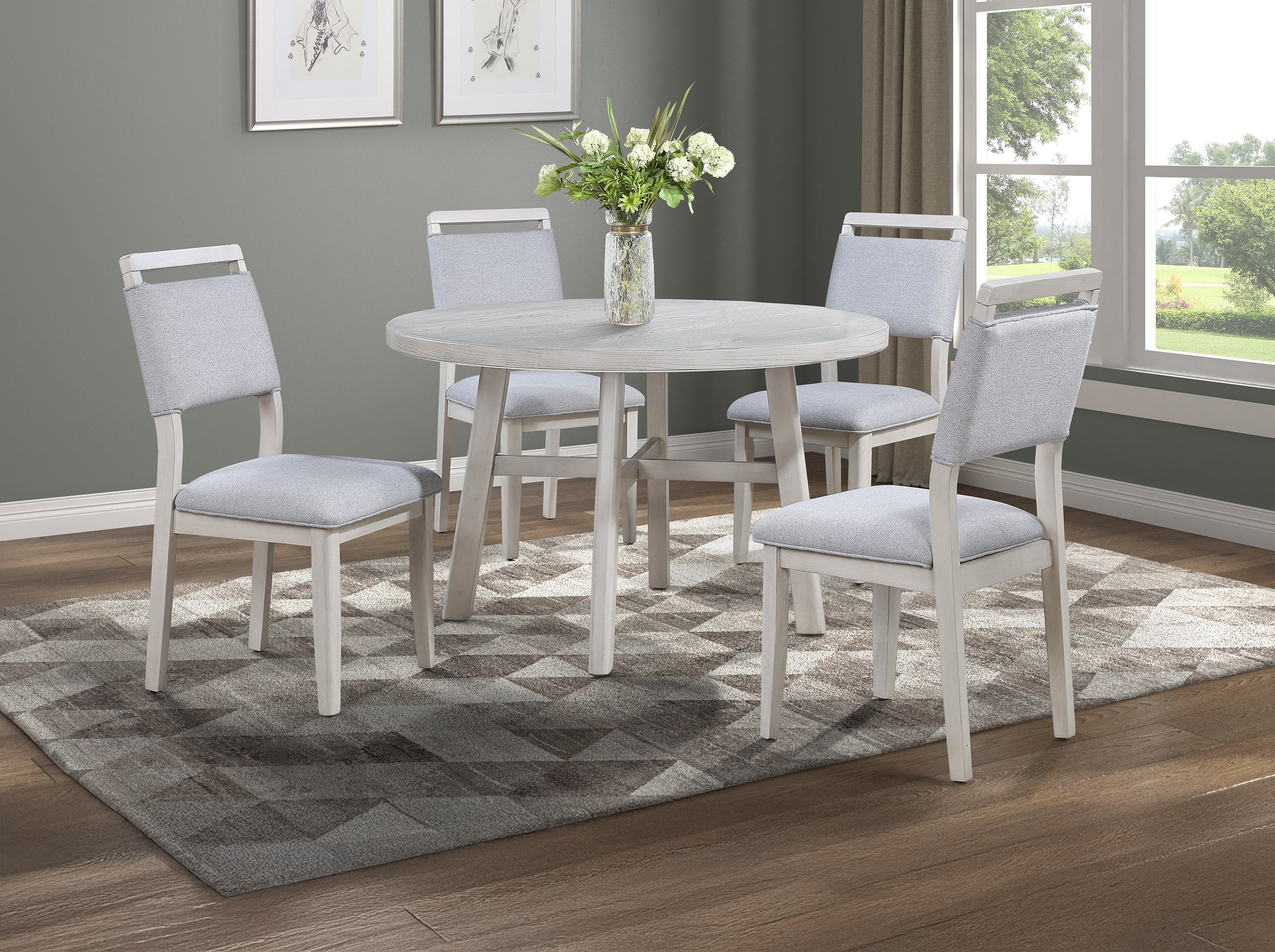 Blanche Gray Round Dining Table - Image 3