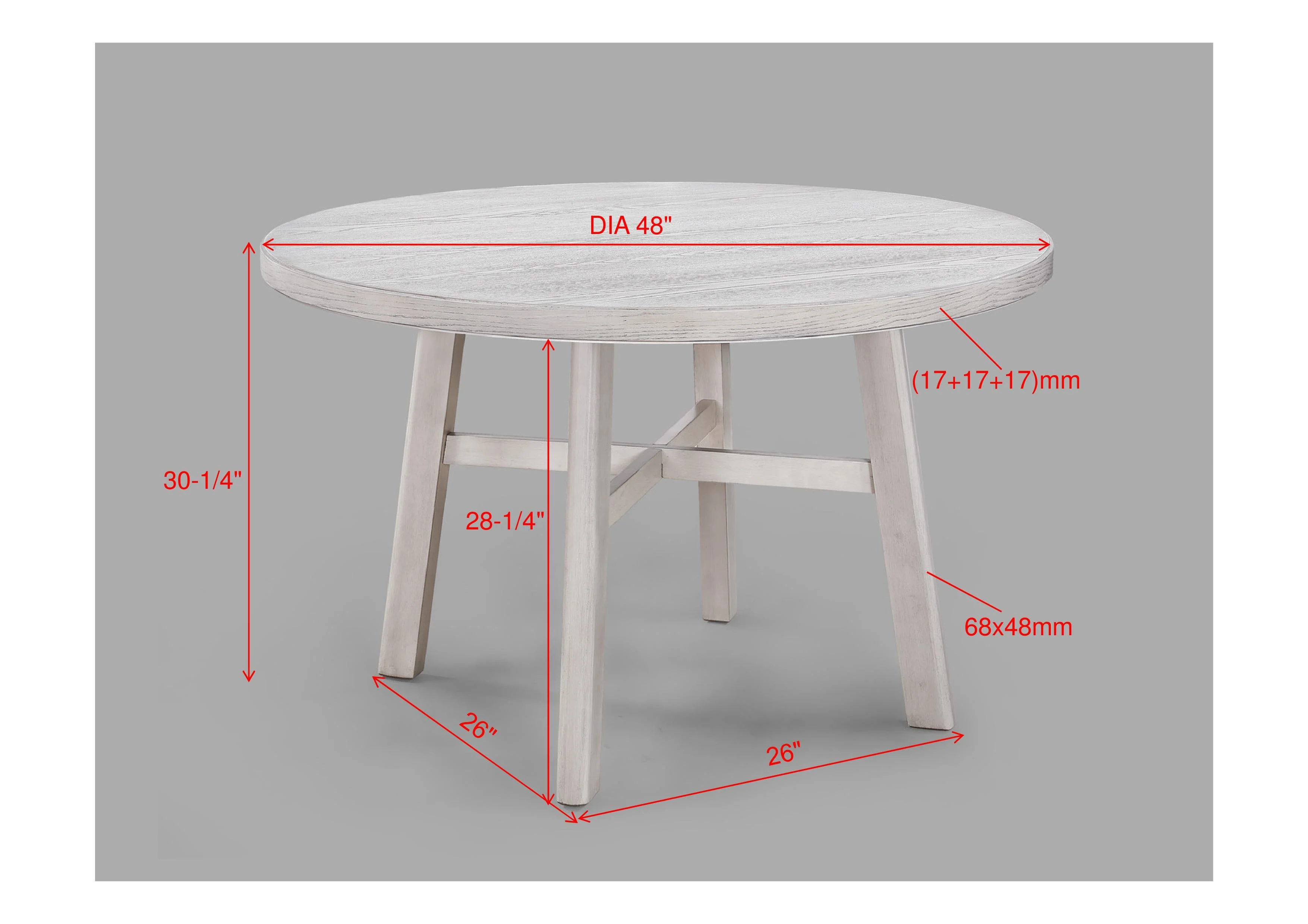 Blanche Gray Round Dining Table - Image 4