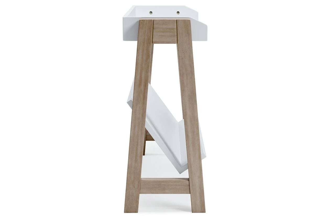 Blariden White/Tan Small Bookcase - Image 5