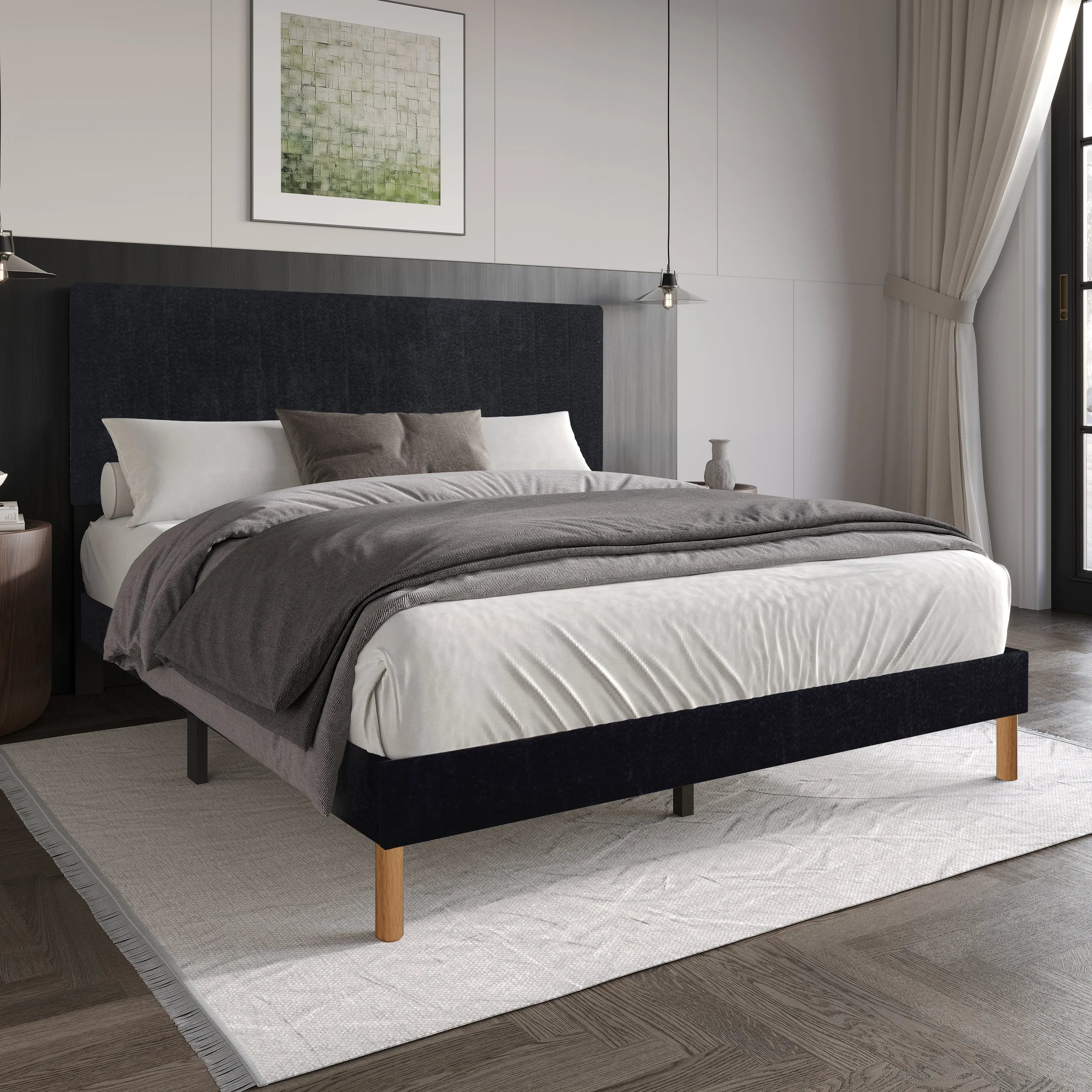 Bliss Black Twin Platform Bed