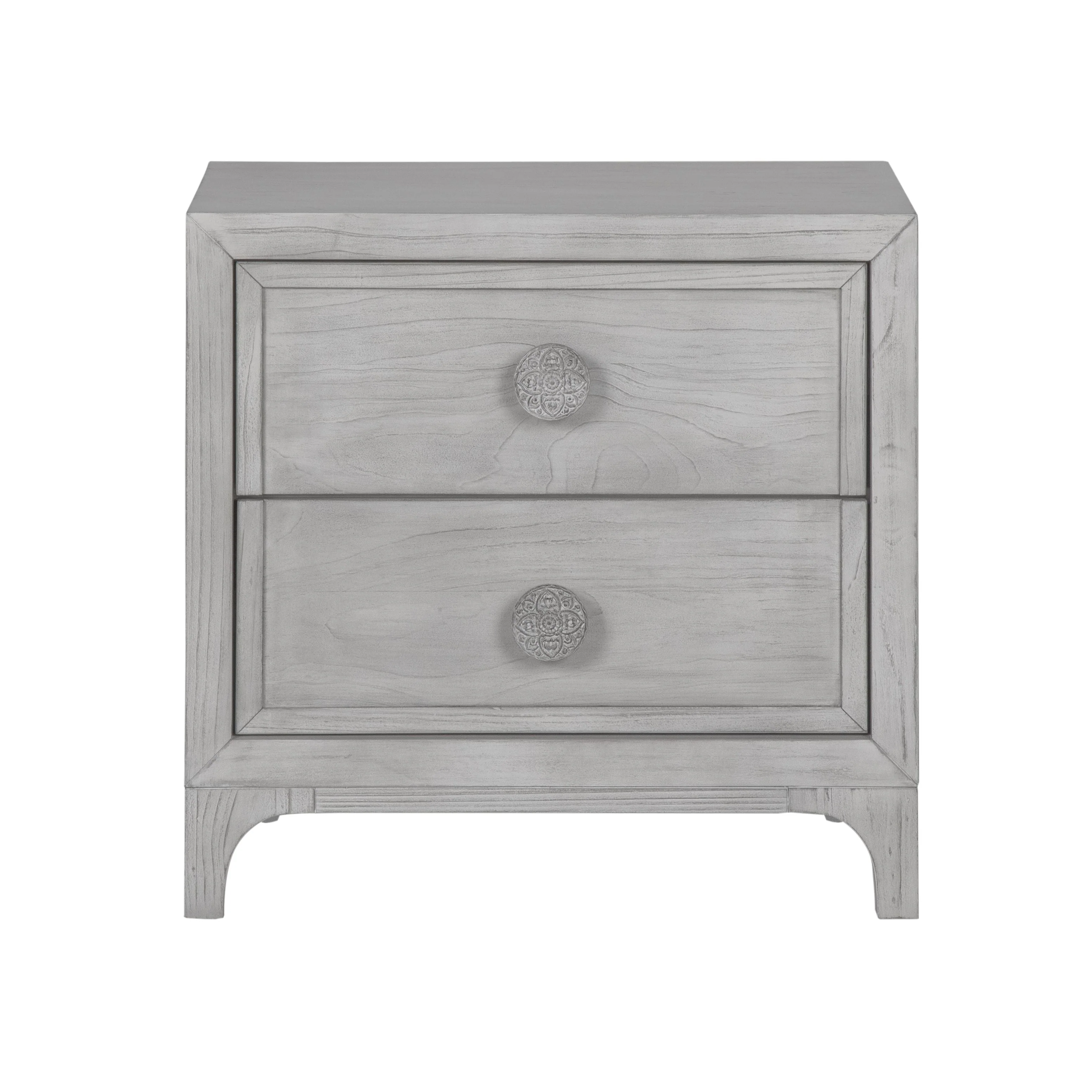 Boho Chic Nighstand in Washed White - Image 4