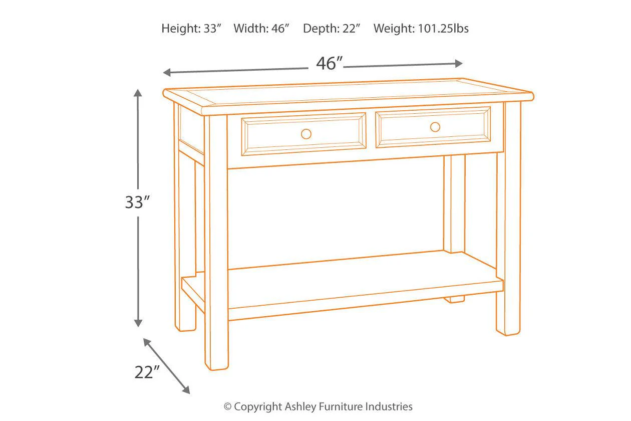 Bolanburg Two-tone Sofa/Console Table - Image 3