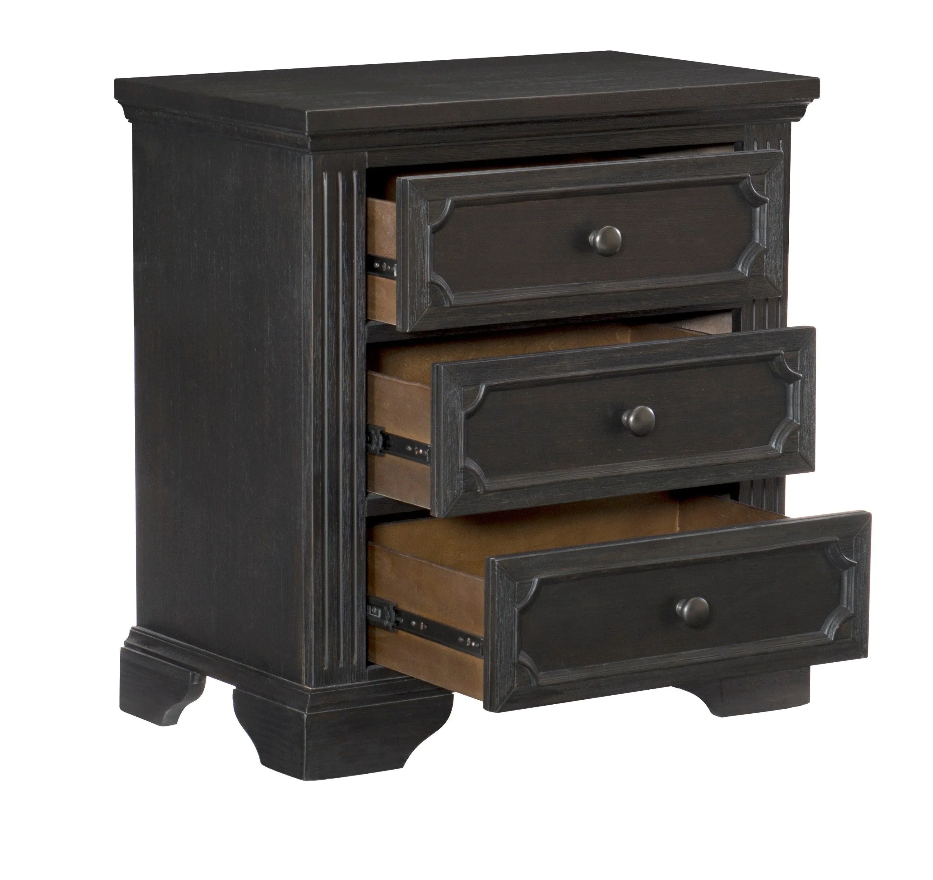 Bolingbrook Wire-Brushed Charcoal Nightstand - Image 4