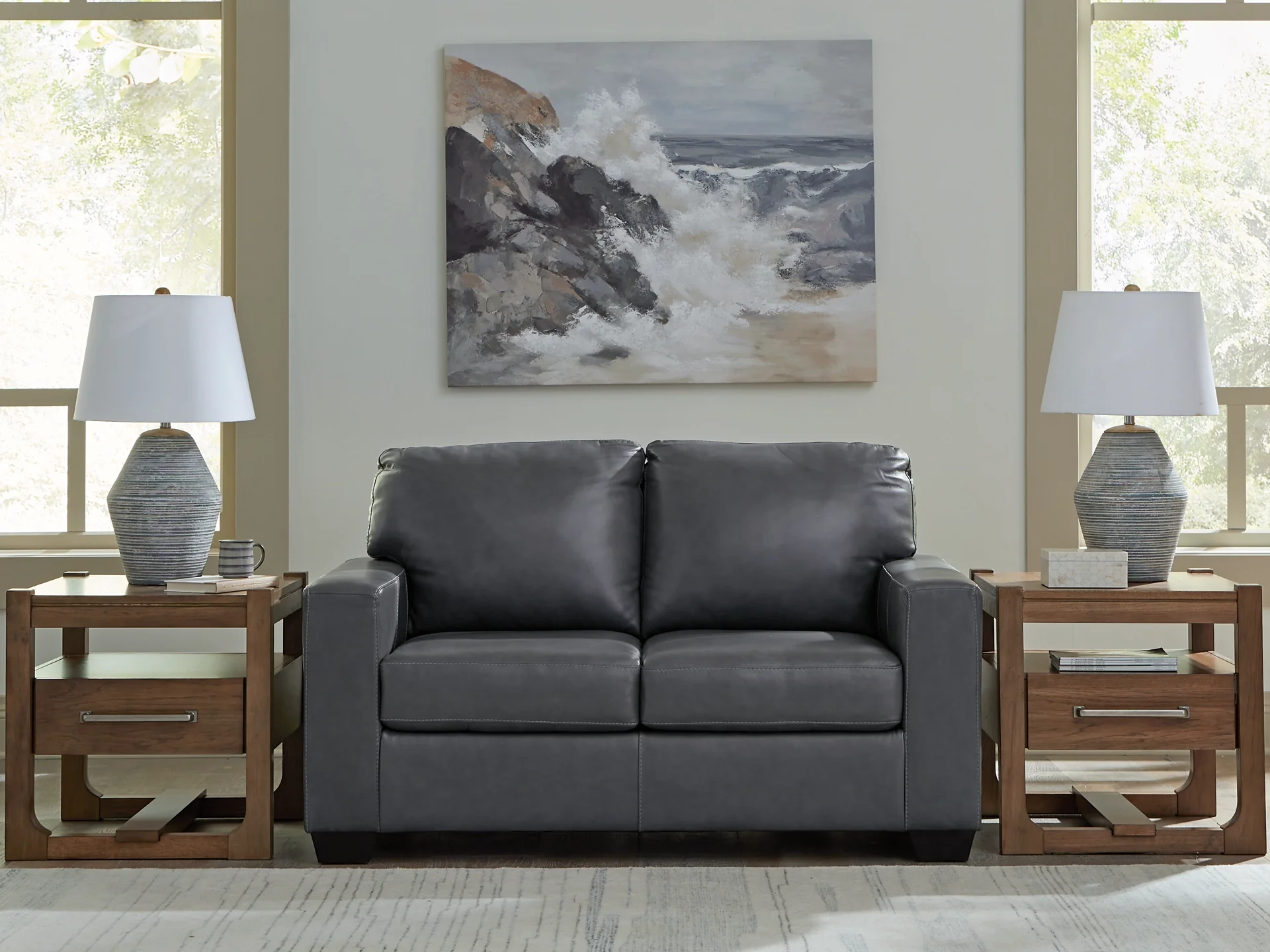Bolsena Admiral Leather Loveseat