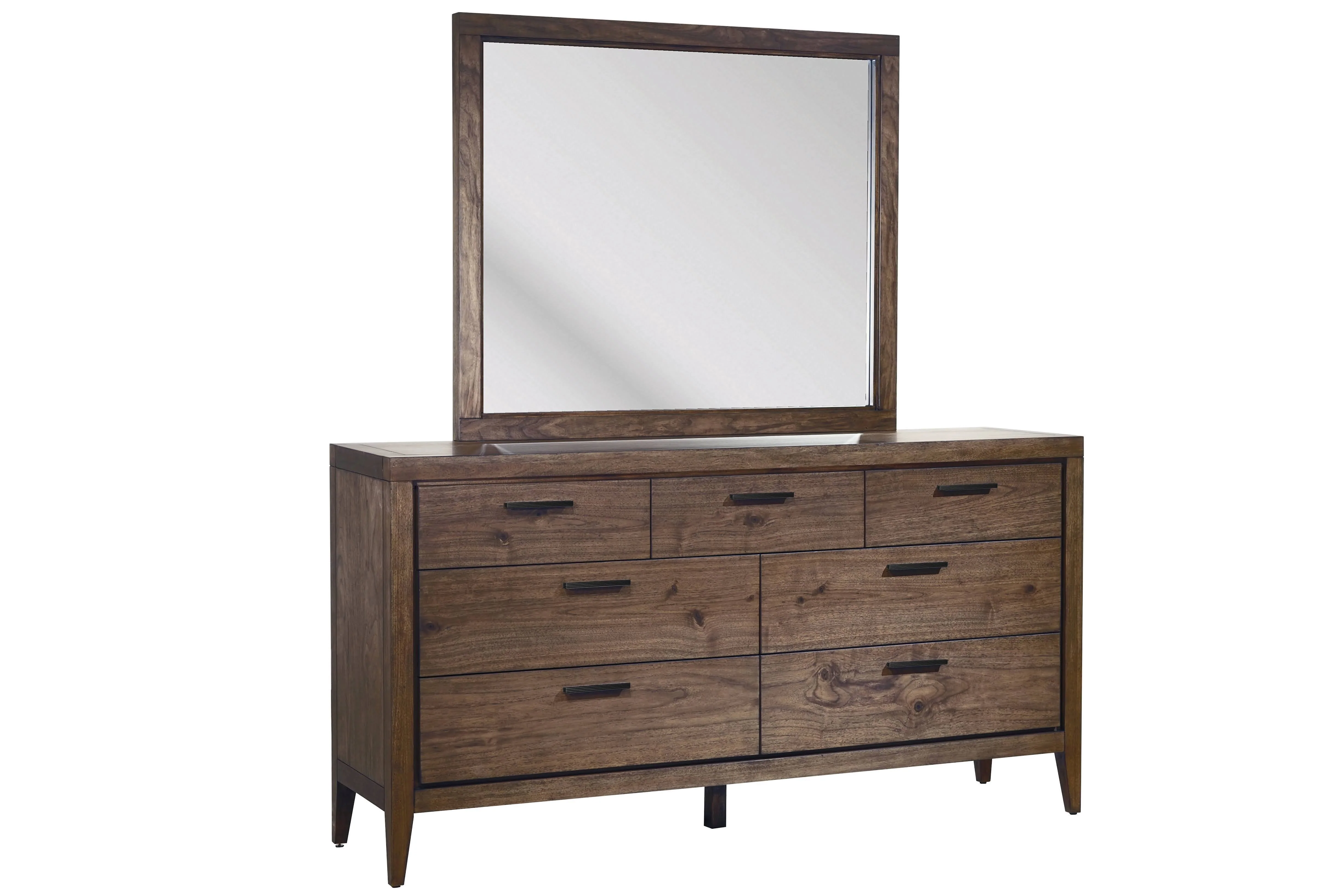 Boracay Beveled Glass Landscape Mirror in Wild Oats Brown - Image 4
