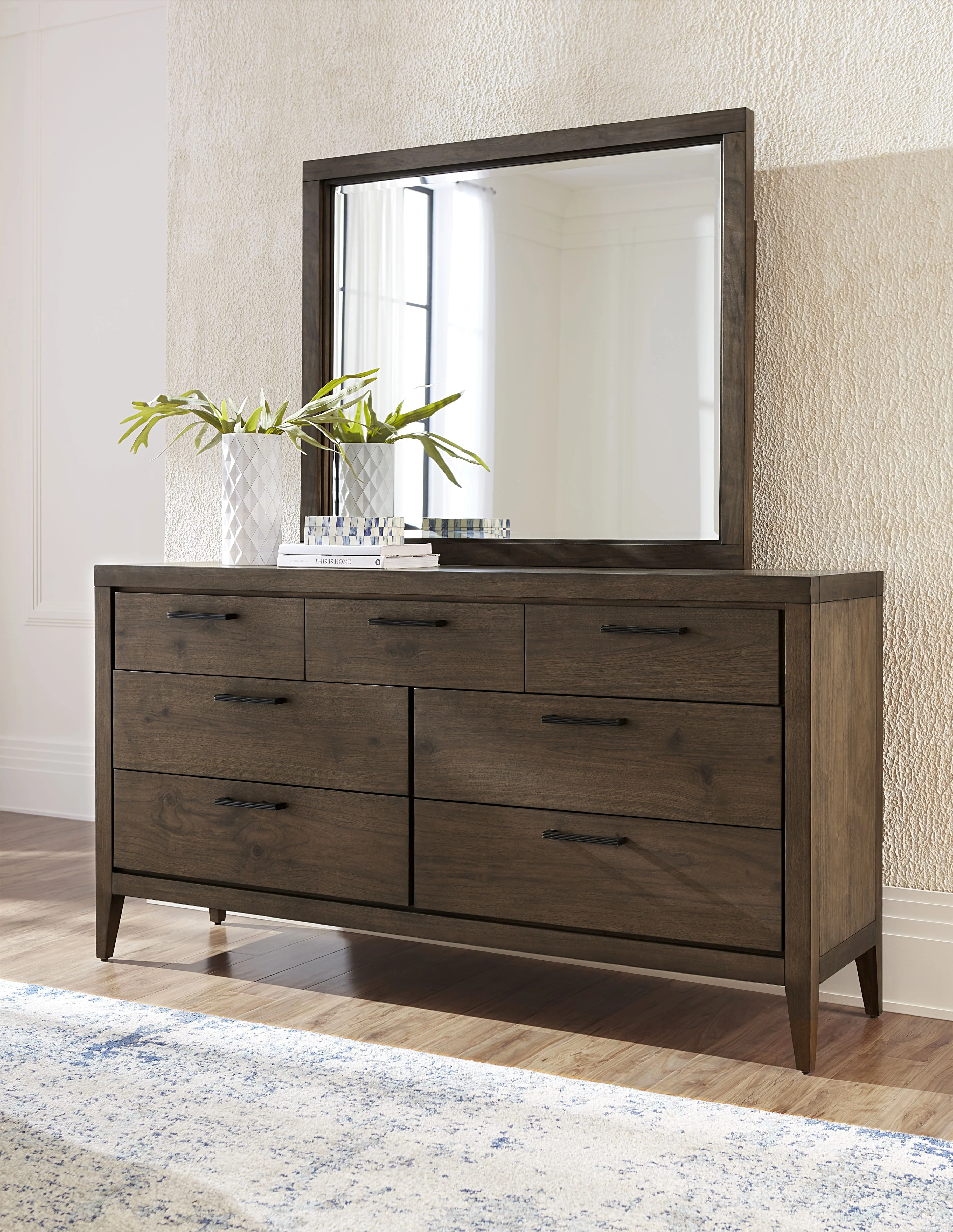 Boracay Seven Drawer Walnut Dresser in Wild Oats Brown - Image 3