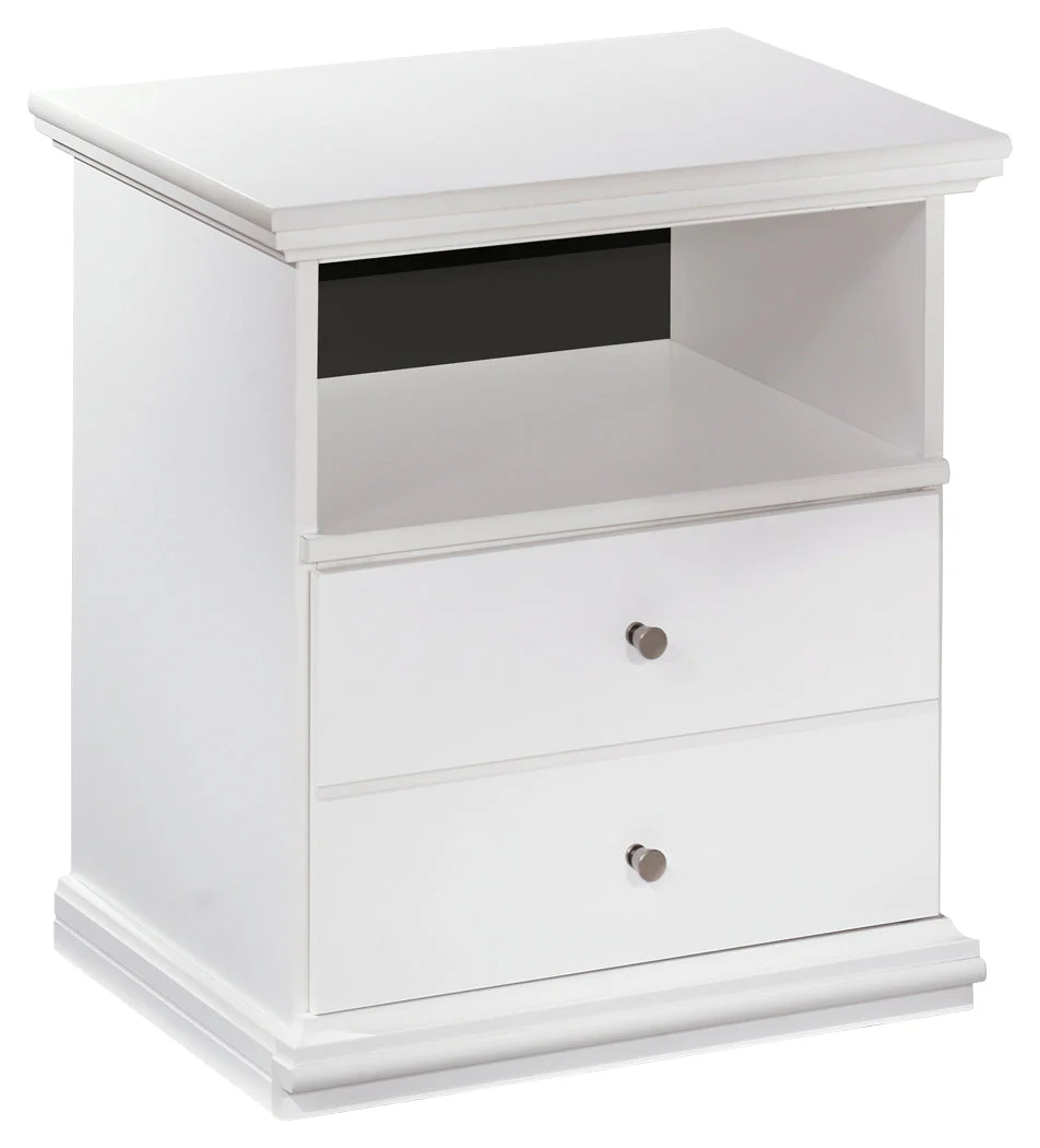 Bostwick Shoals King Panel Bed with Mirrored Dresser and 2 Nightstands in White - Image 16