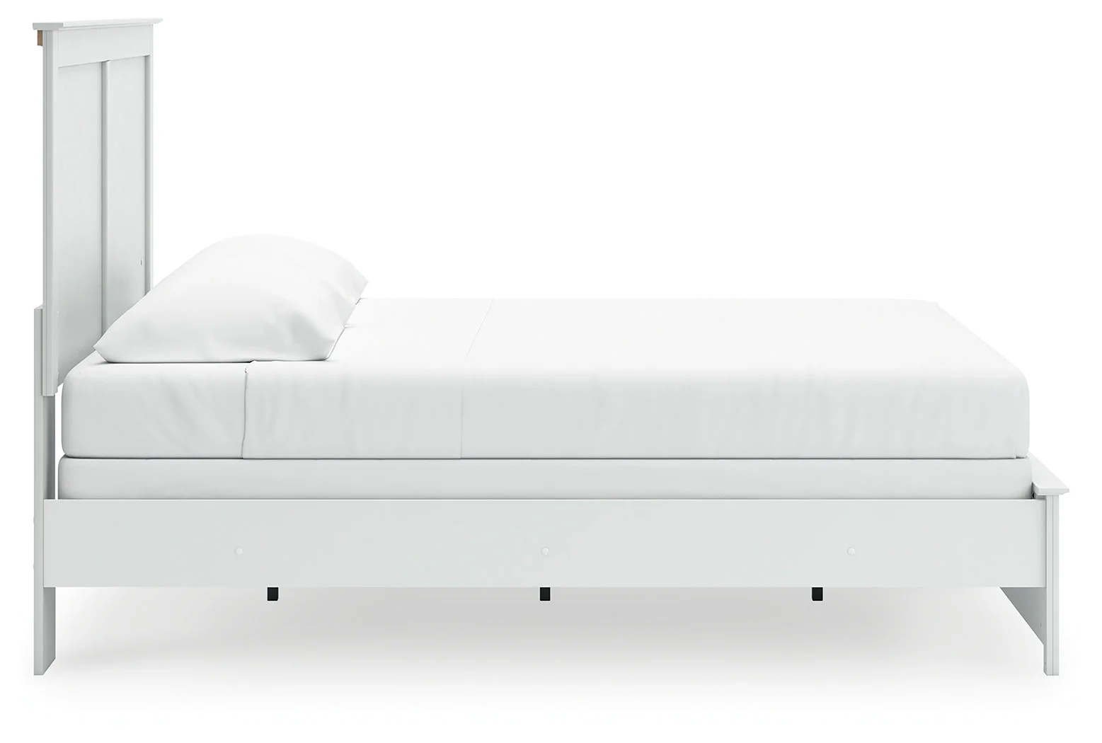 Bostwick Shoals King Panel Bed with Mirrored Dresser and Nightstand in White - Image 14