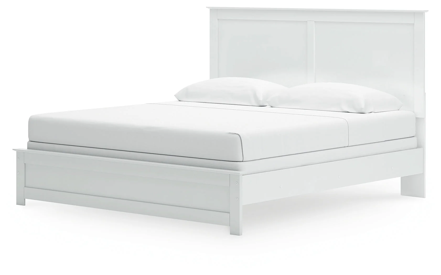Bostwick Shoals King Panel Bed with Mirrored Dresser, Chest and 2 Nightstands in White - Image 14