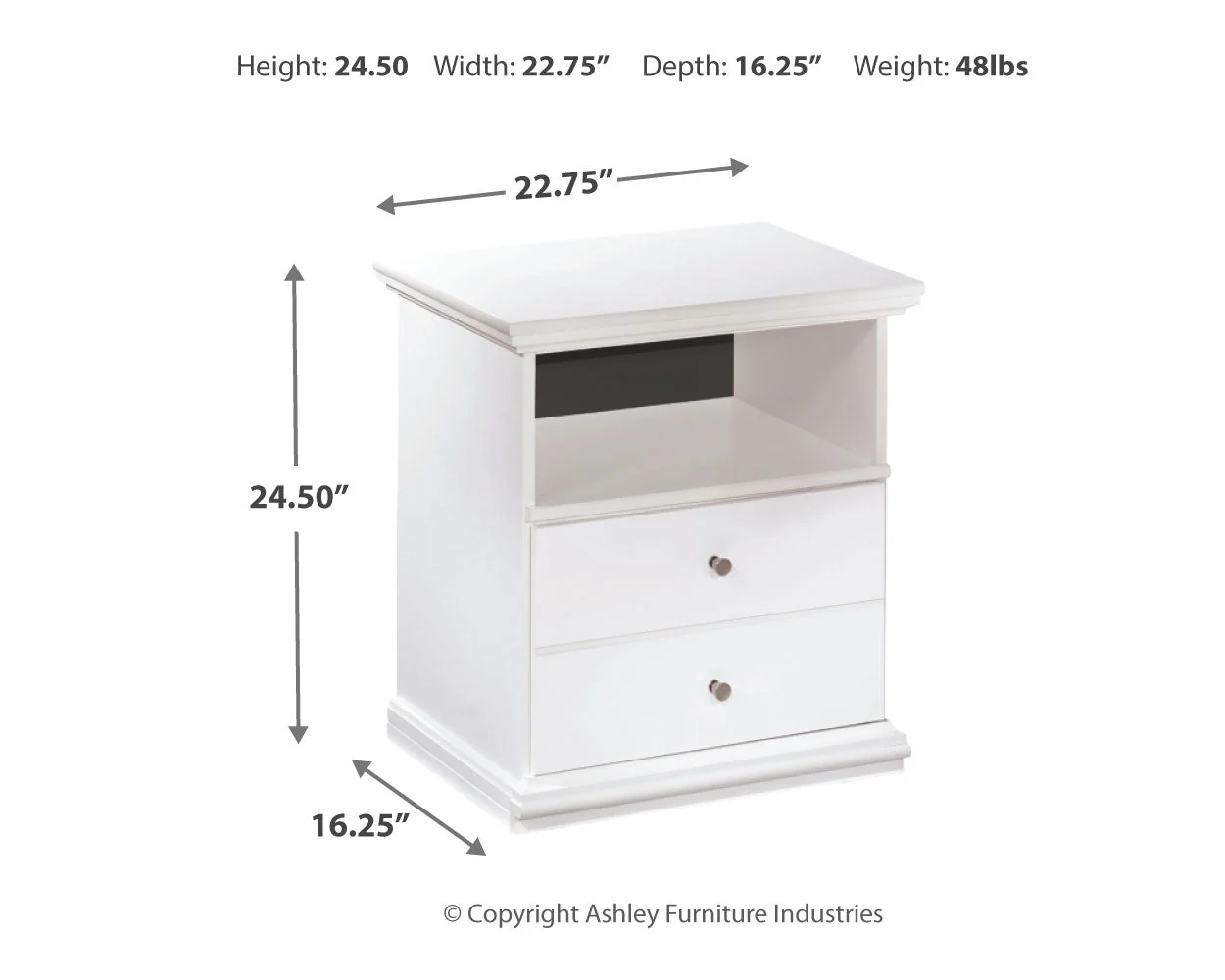 Bostwick Shoals King Panel Bed with Mirrored Dresser, Chest and Nightstand in White - Image 5