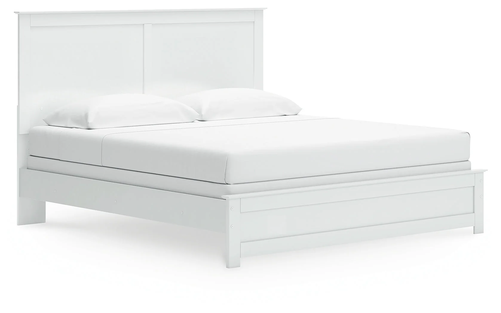Bostwick Shoals King Panel Bed with Mirrored Dresser in White - Image 10