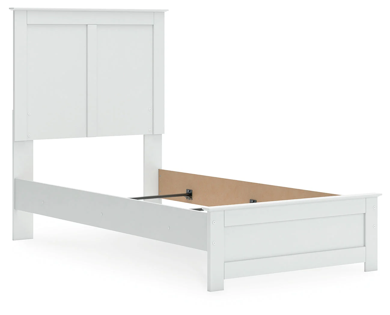Bostwick Shoals Twin Panel Bed with Mirrored Dresser in White - Image 15