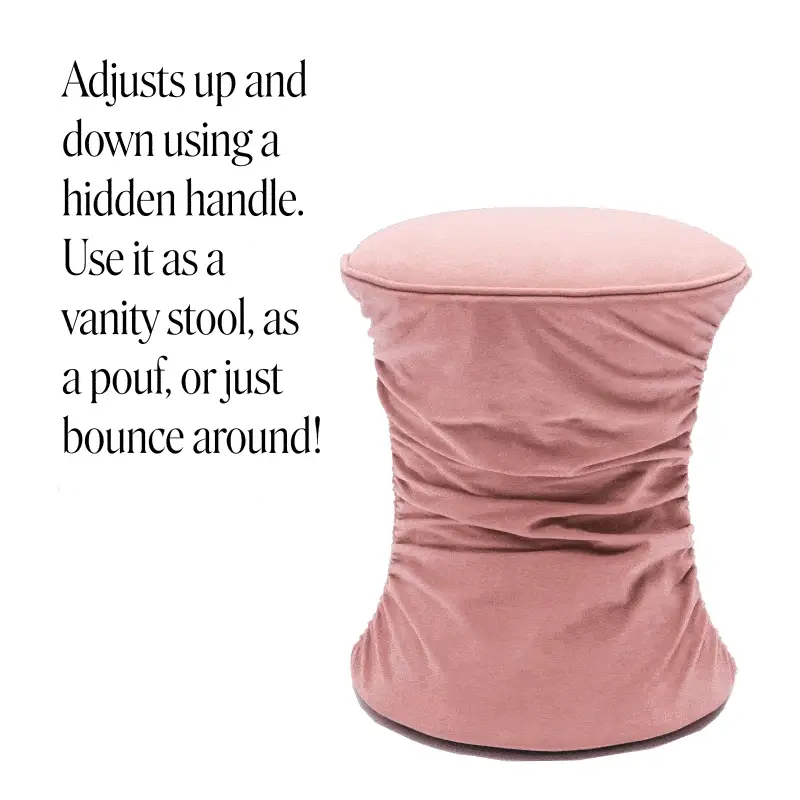 Bounce Ruched Velvet Adjustable Ottoman - Image 11