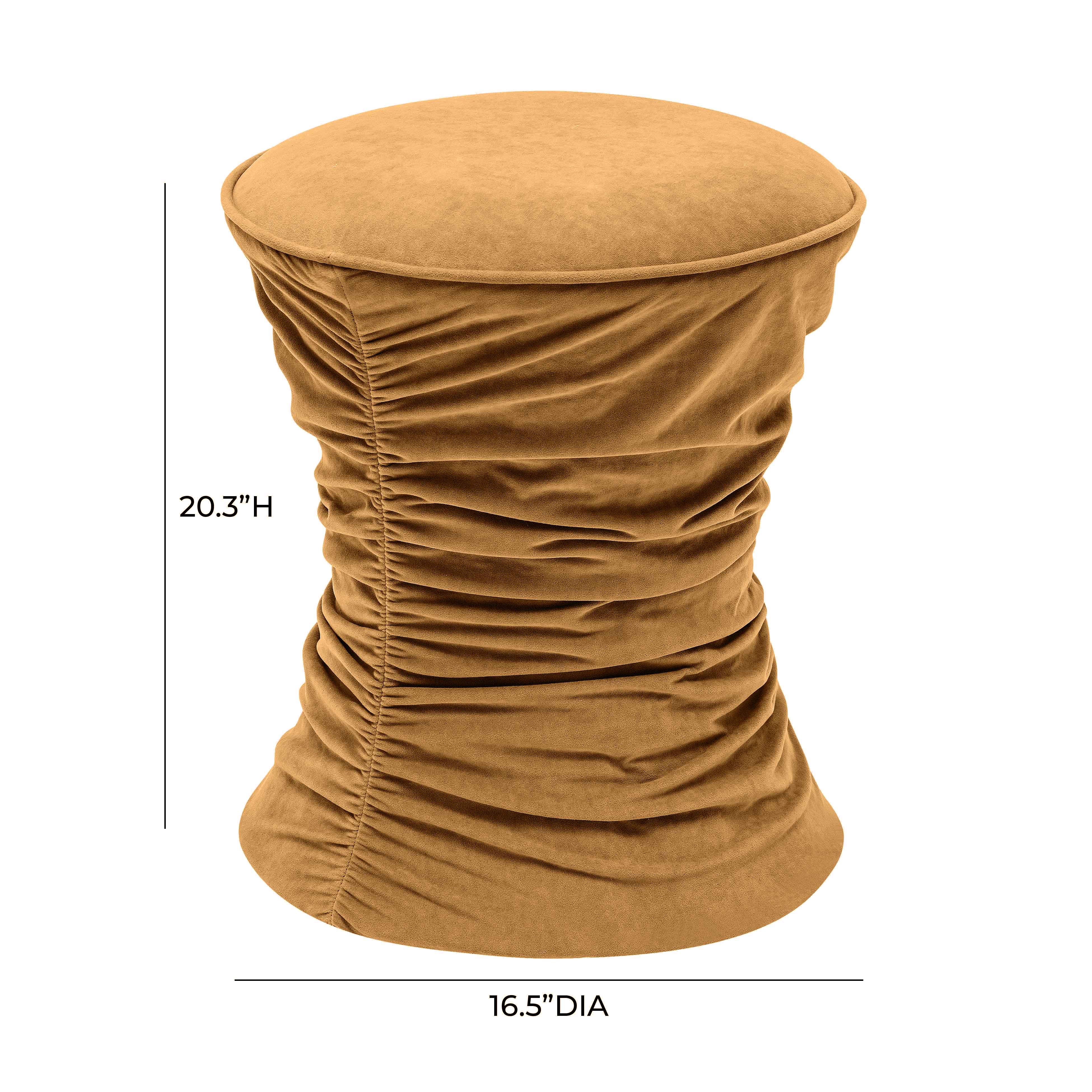 Bounce Ruched Velvet Adjustable Ottoman - Image 8