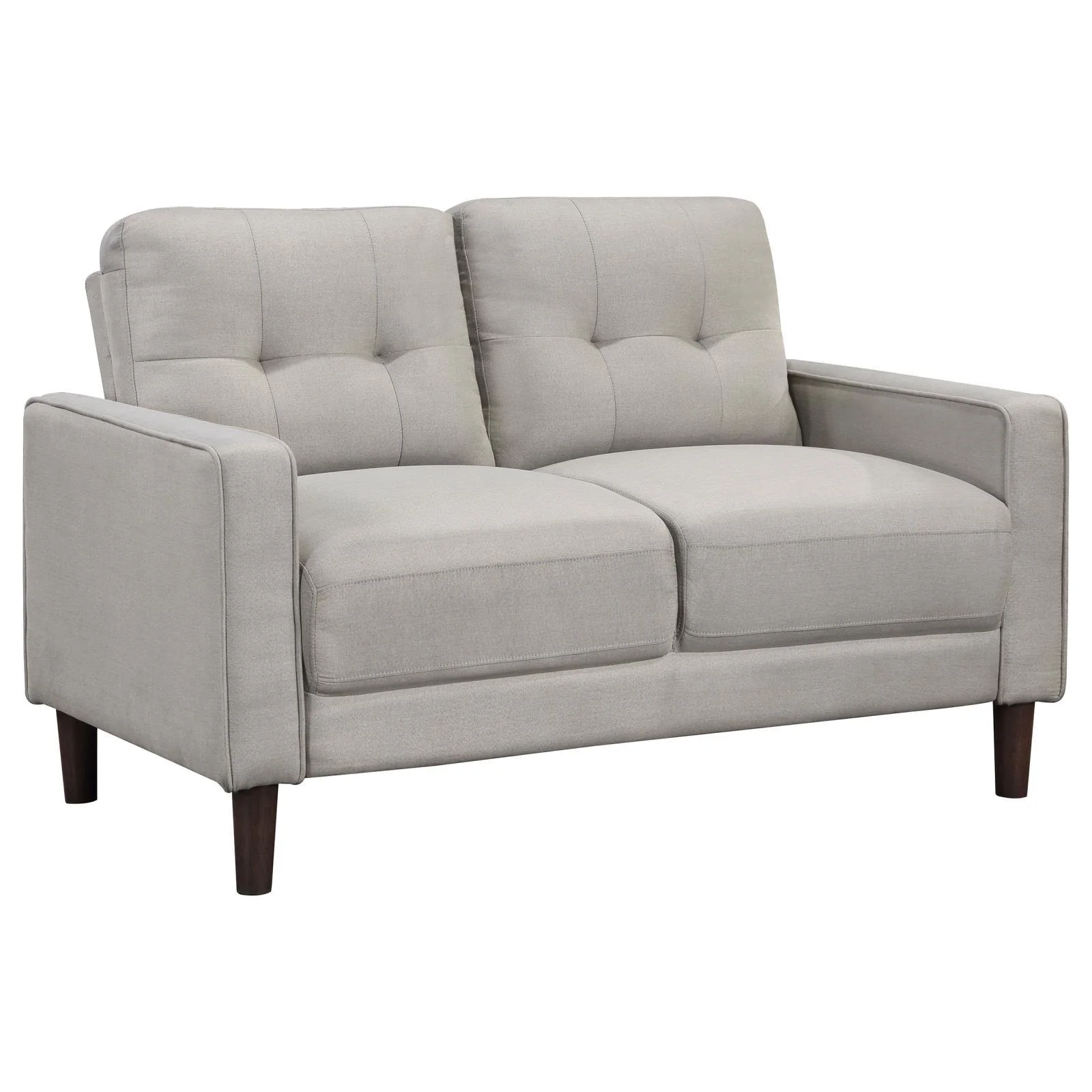 Bowen Beige 2-piece Upholstered Track Arms Tufted Sofa Set - Image 6