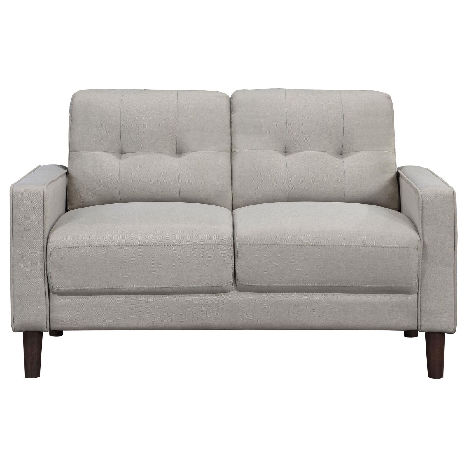 Bowen Beige 2-piece Upholstered Track Arms Tufted Sofa Set - Image 7