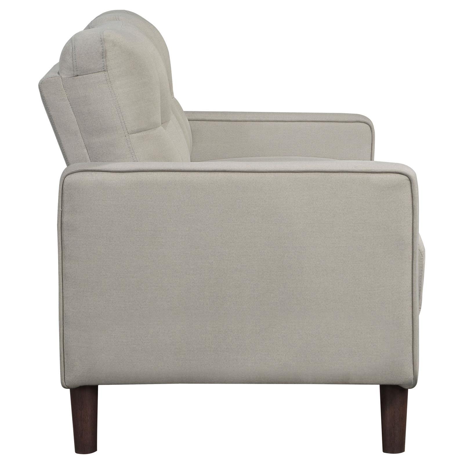Bowen Beige 2-piece Upholstered Track Arms Tufted Sofa Set - Image 9