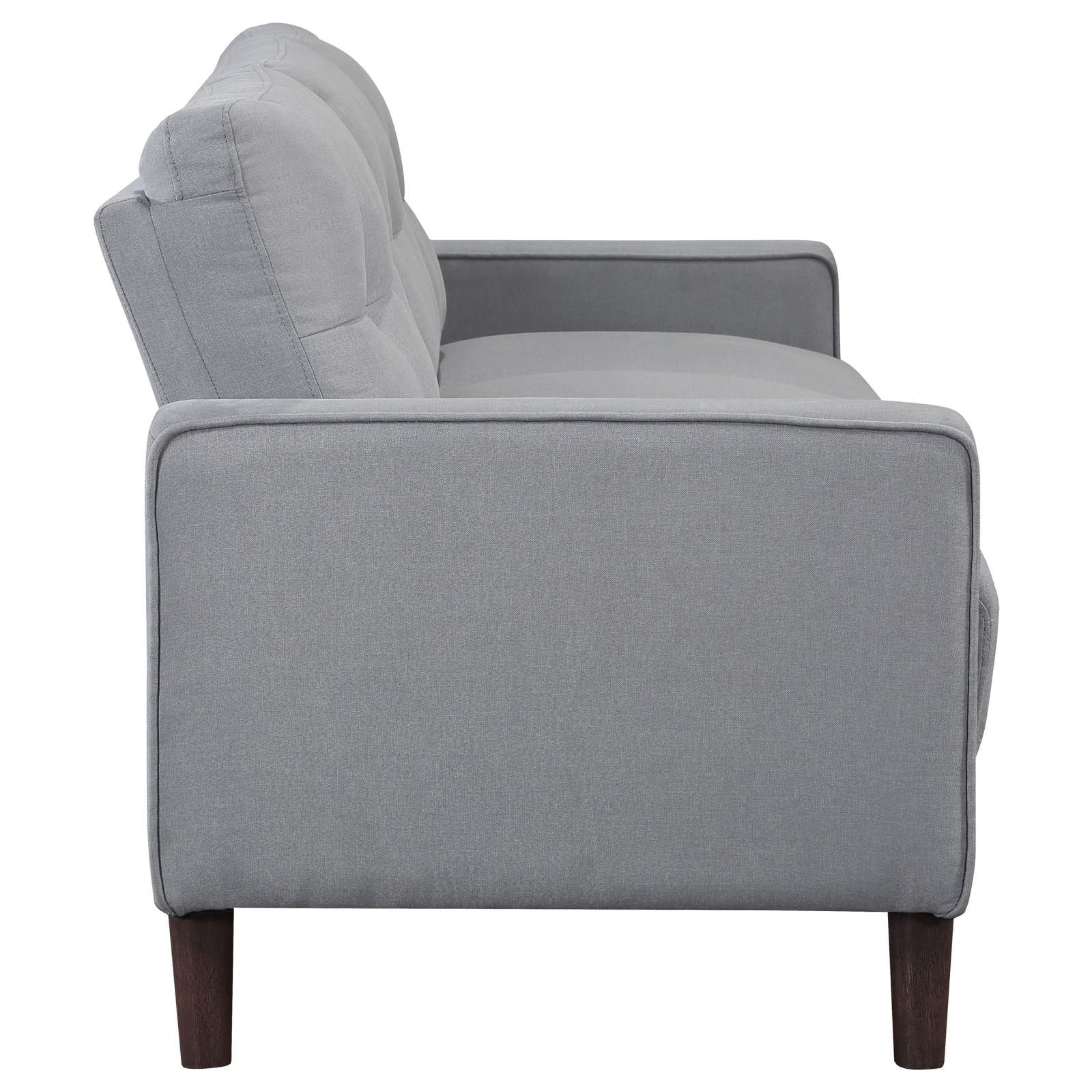 Bowen Gray 2-piece Upholstered Track Arms Tufted Sofa Set - Image 5