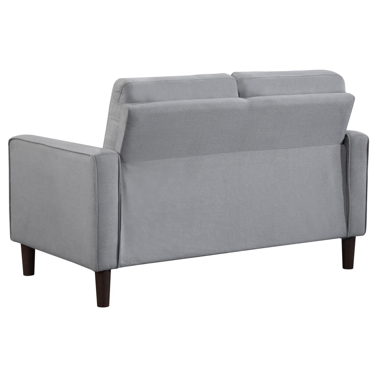Bowen Gray Upholstered Track Arms Tufted Loveseat - Image 6