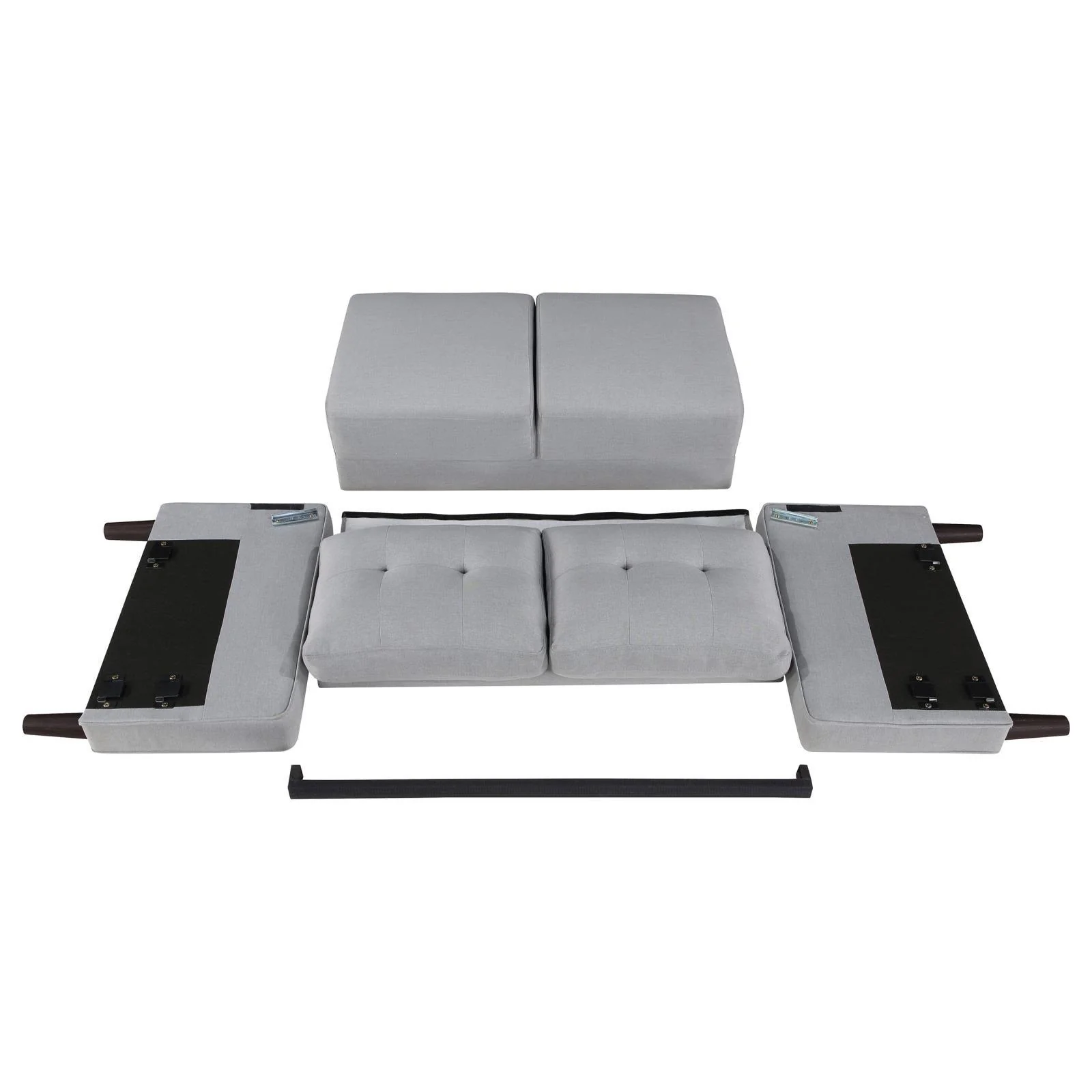 Bowen Gray Upholstered Track Arms Tufted Loveseat - Image 9