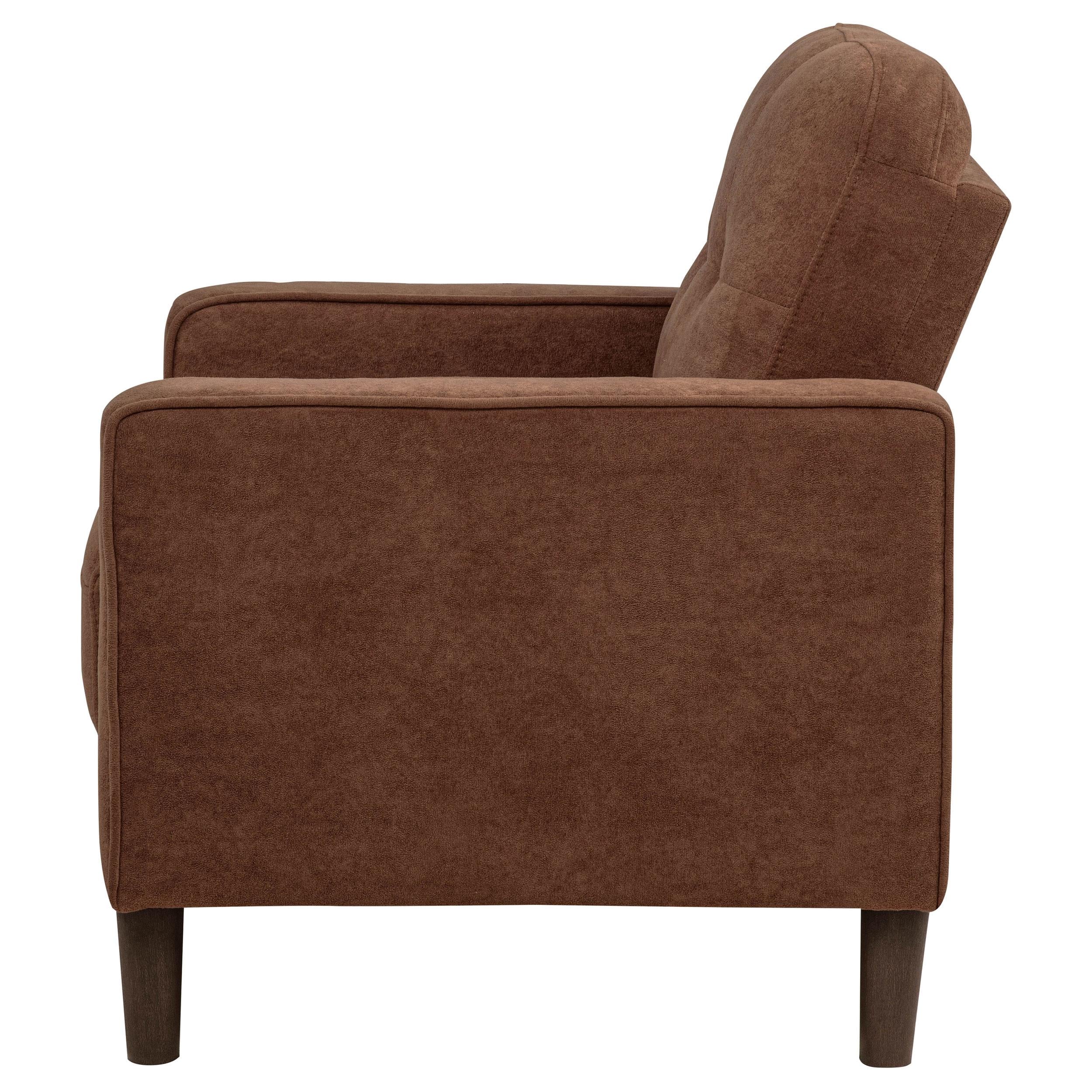 Bowen II Rust Fabric Upholstered Track Arm Accent Chair - Image 4