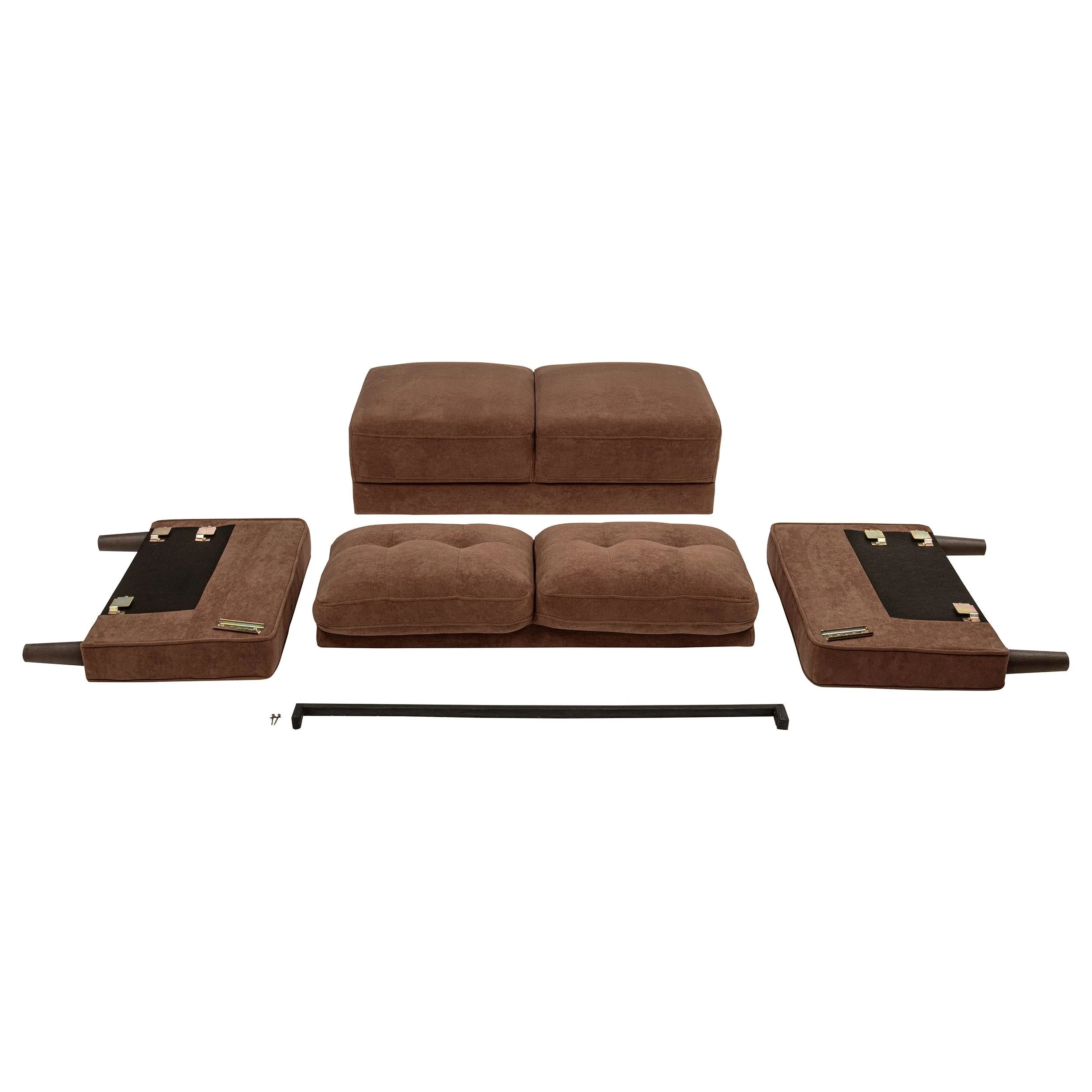 Bowen II Rust Fabric Upholstered Track Arm Accent Chair - Image 8