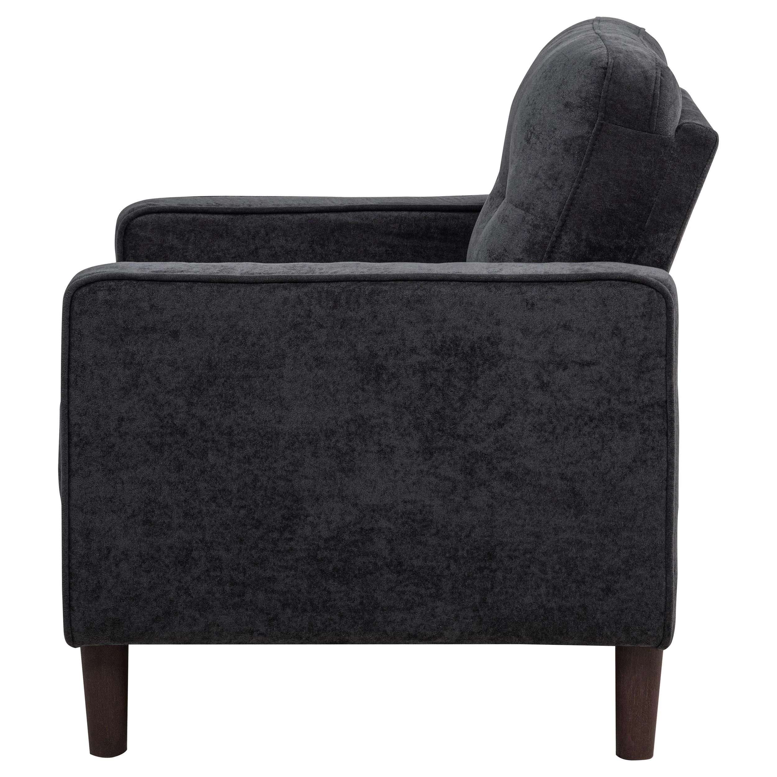 Bowen II Steel Grey Fabric Upholstered Track Accent Chair - Image 4