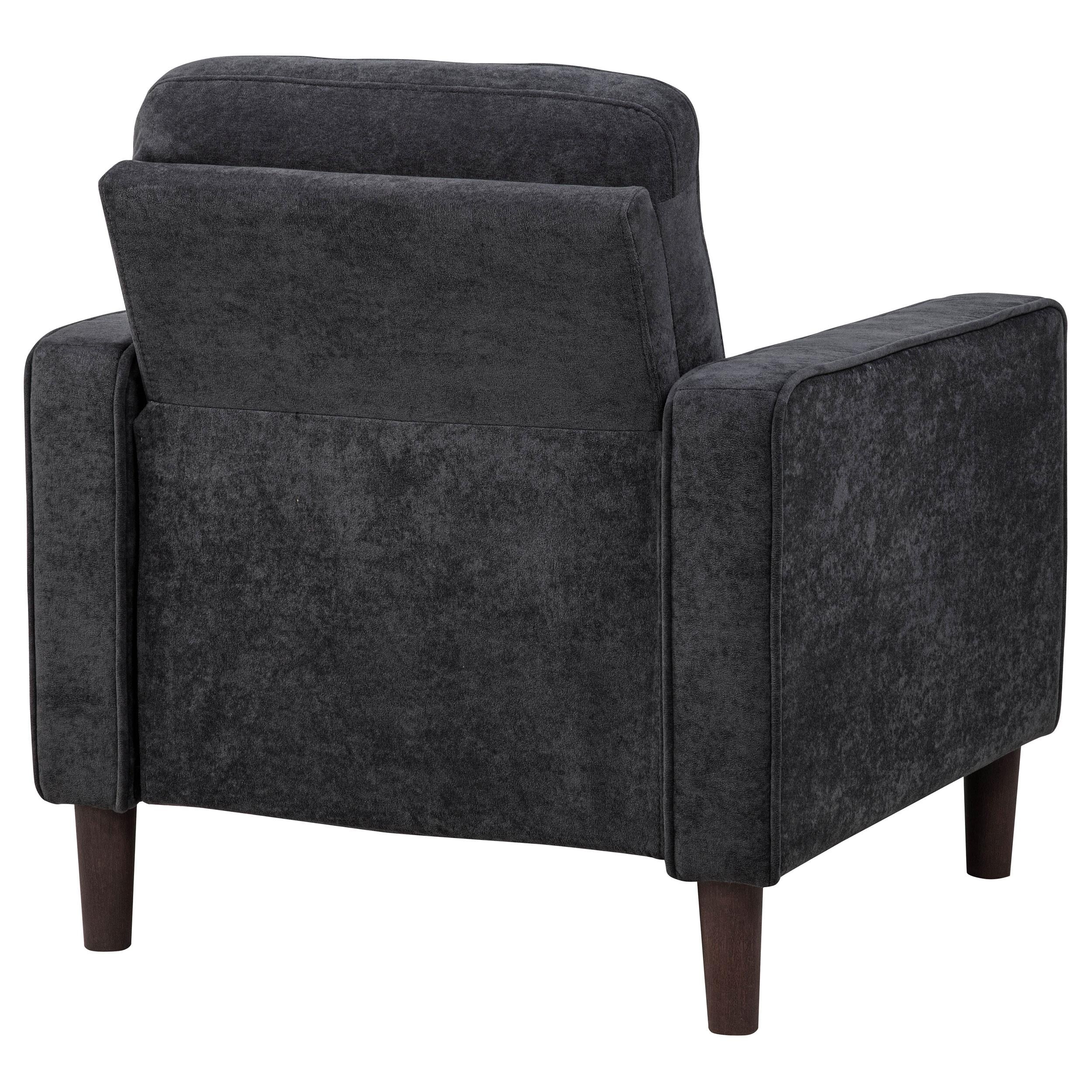 Bowen II Steel Grey Fabric Upholstered Track Accent Chair - Image 6