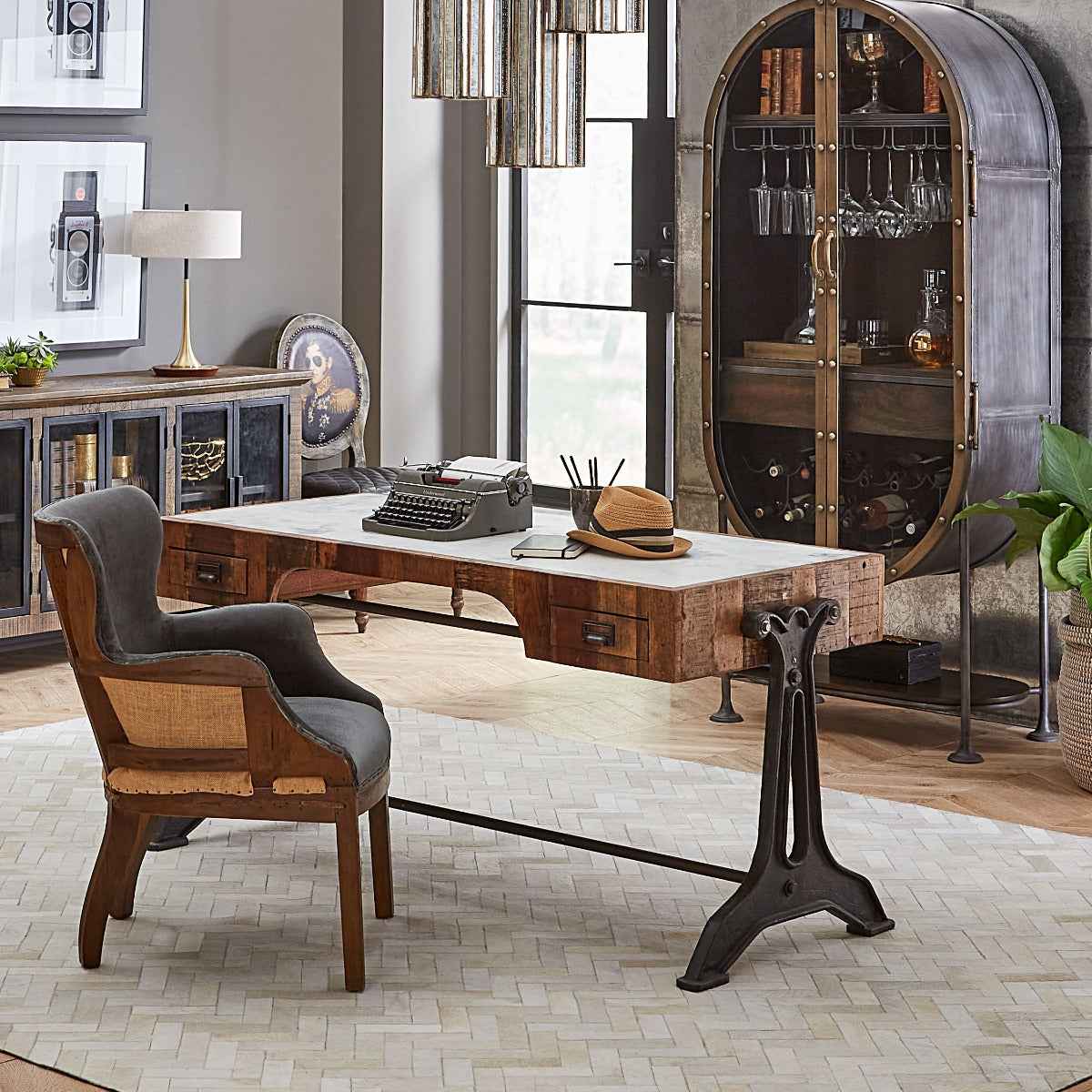 Bowery 63" Marble Office Desk - Image 4