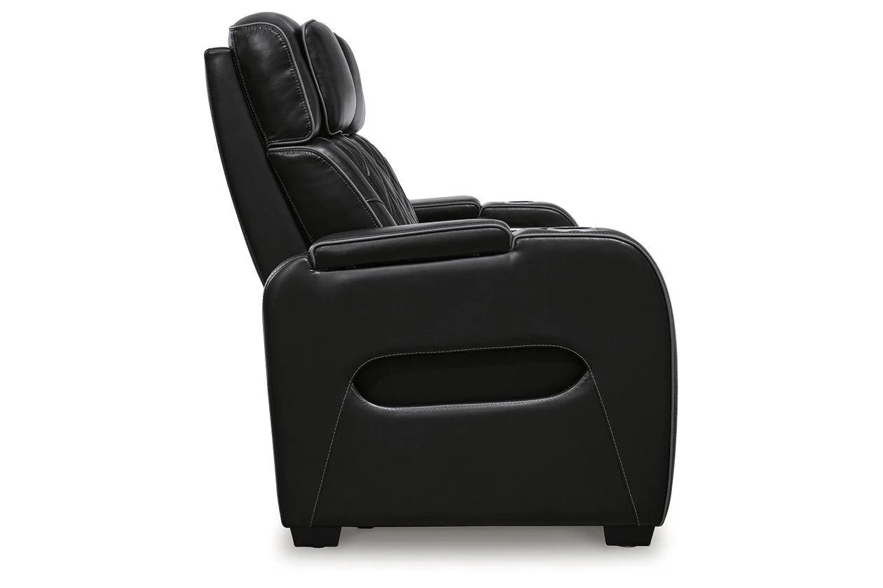 Boyington Black Dual Power Leather Power Reclining Sofa, Loveseat and Recliner - Image 7