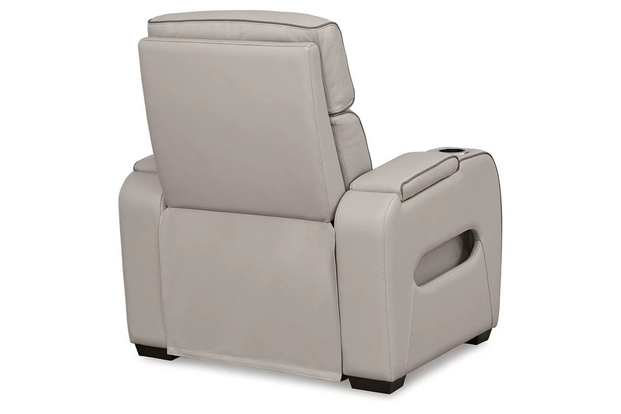 Boyington Gray Dual Power Leather Power Reclining Sofa, Loveseat and Recliner - Image 17