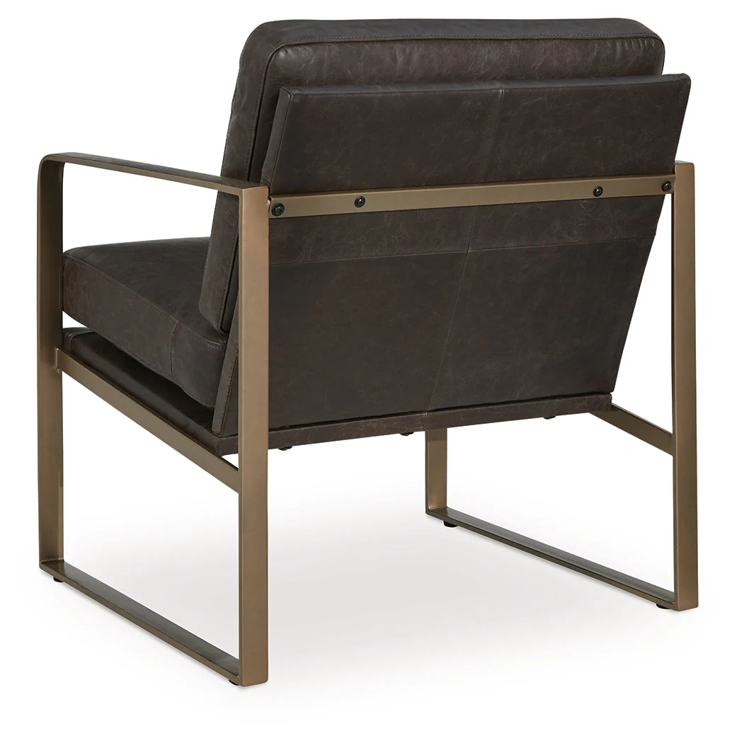 Bradett Dark Brown/Gold Finish Accent Chair - Image 5