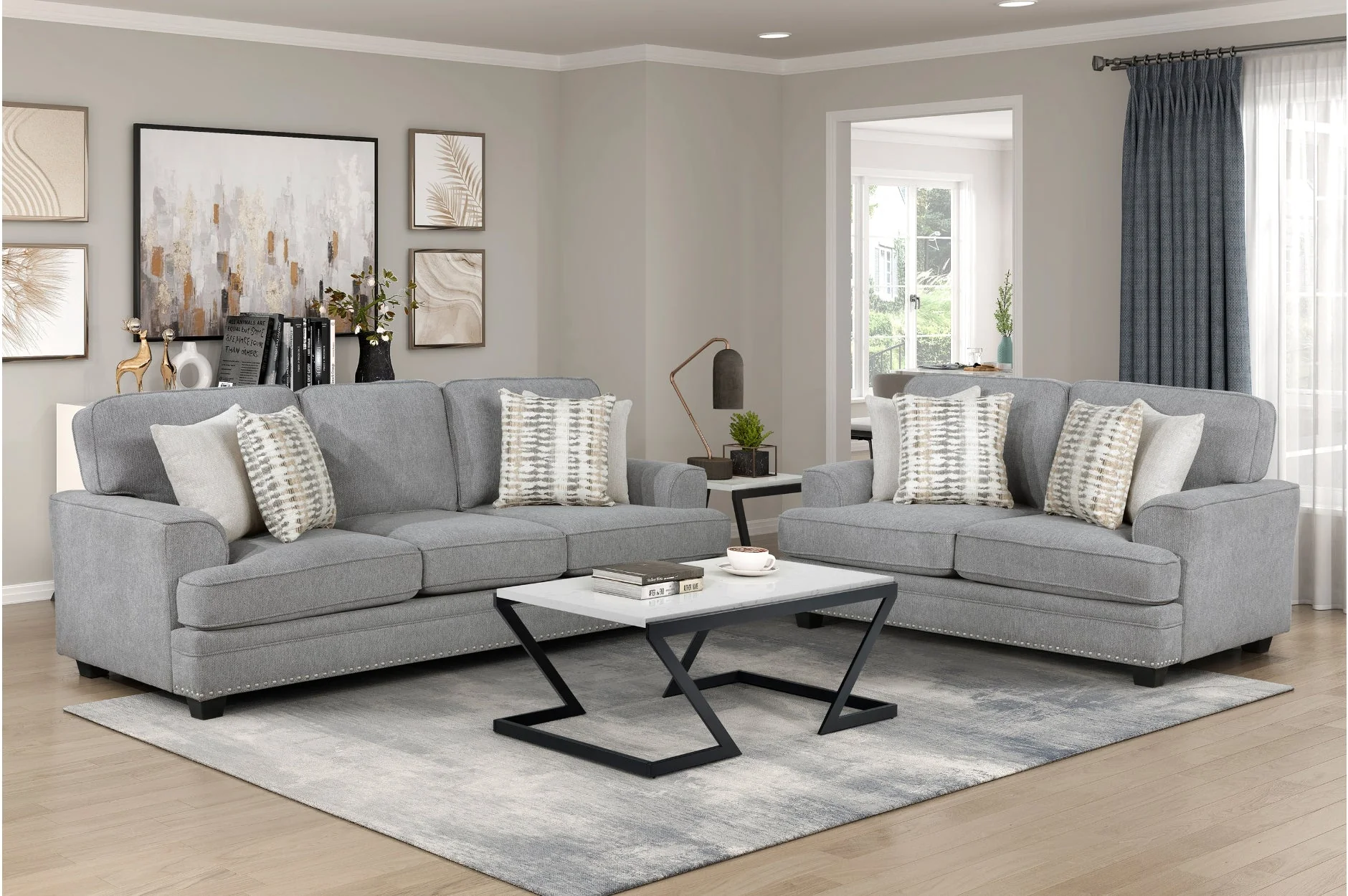 Bradford Gray Loveseat - Image 2