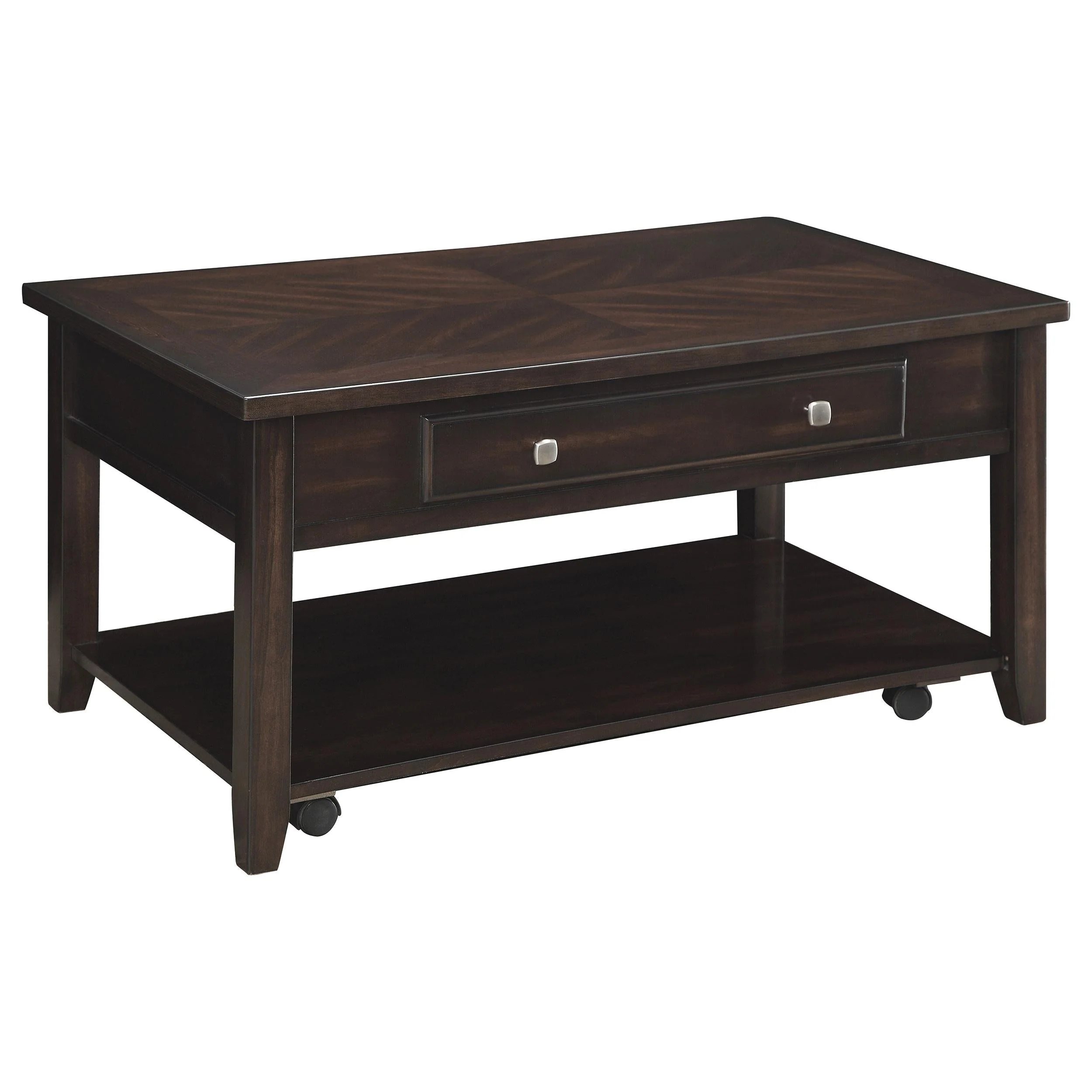 Bradford Walnut 2-Piece Lift Top Coffee and End Table Set - Image 6