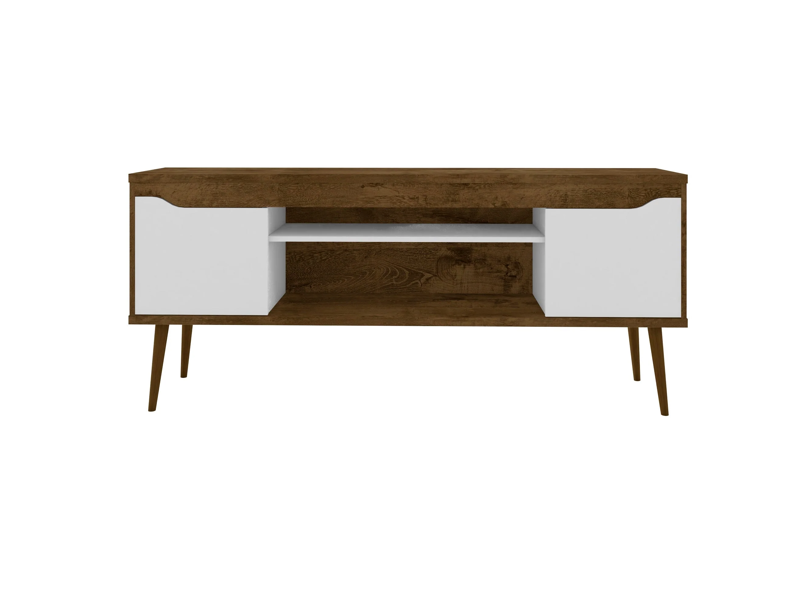 Bradley 62.99 TV Stand in Rustic Brown and White - Image 9