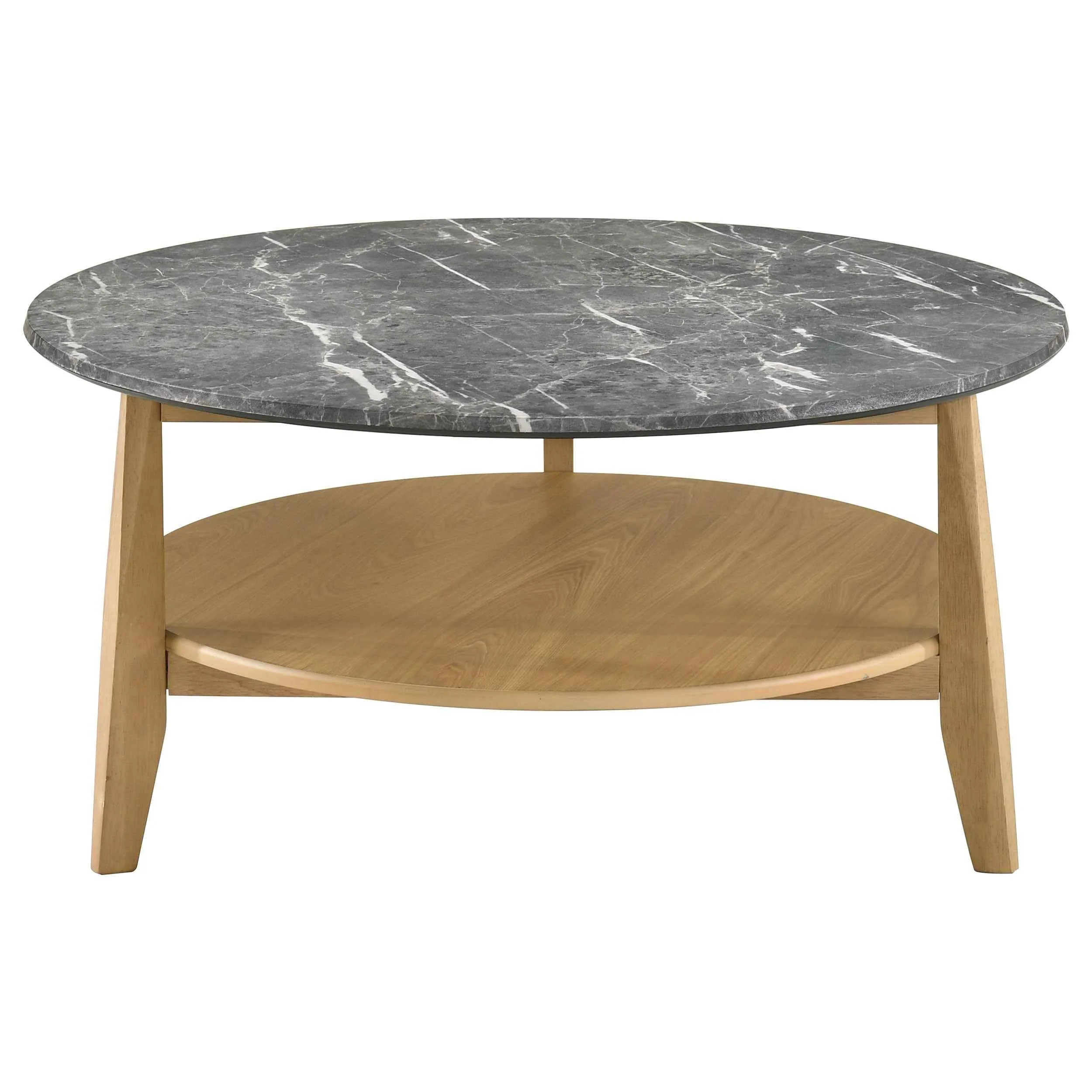 Bradley Grey/Natural 3-Piece Round SmartTop Coffee Table Set - Image 9