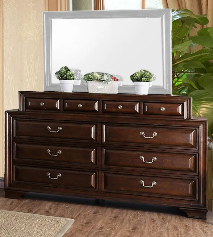 Brandt Brown Cherry 5-Piece Queen Bedroom Set - Image 4