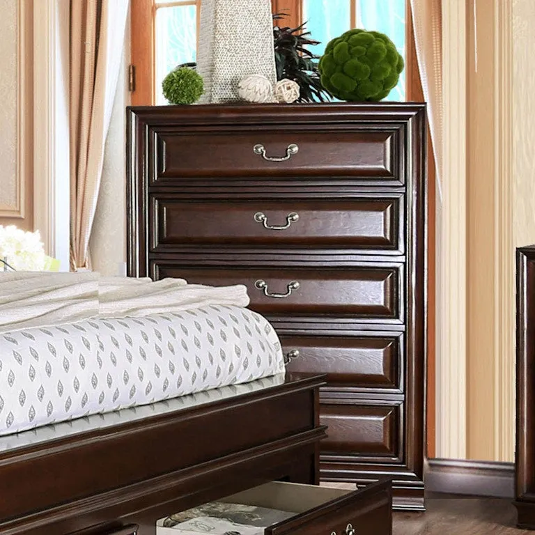 Brandt Brown Cherry 5-Piece Queen Bedroom Set - Image 6