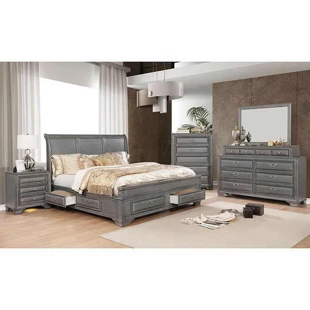 Brandt Gray 4-Piece Queen Bedroom Set