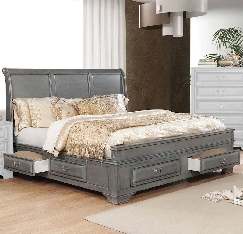 Brandt Gray 4-Piece Queen Bedroom Set - Image 2