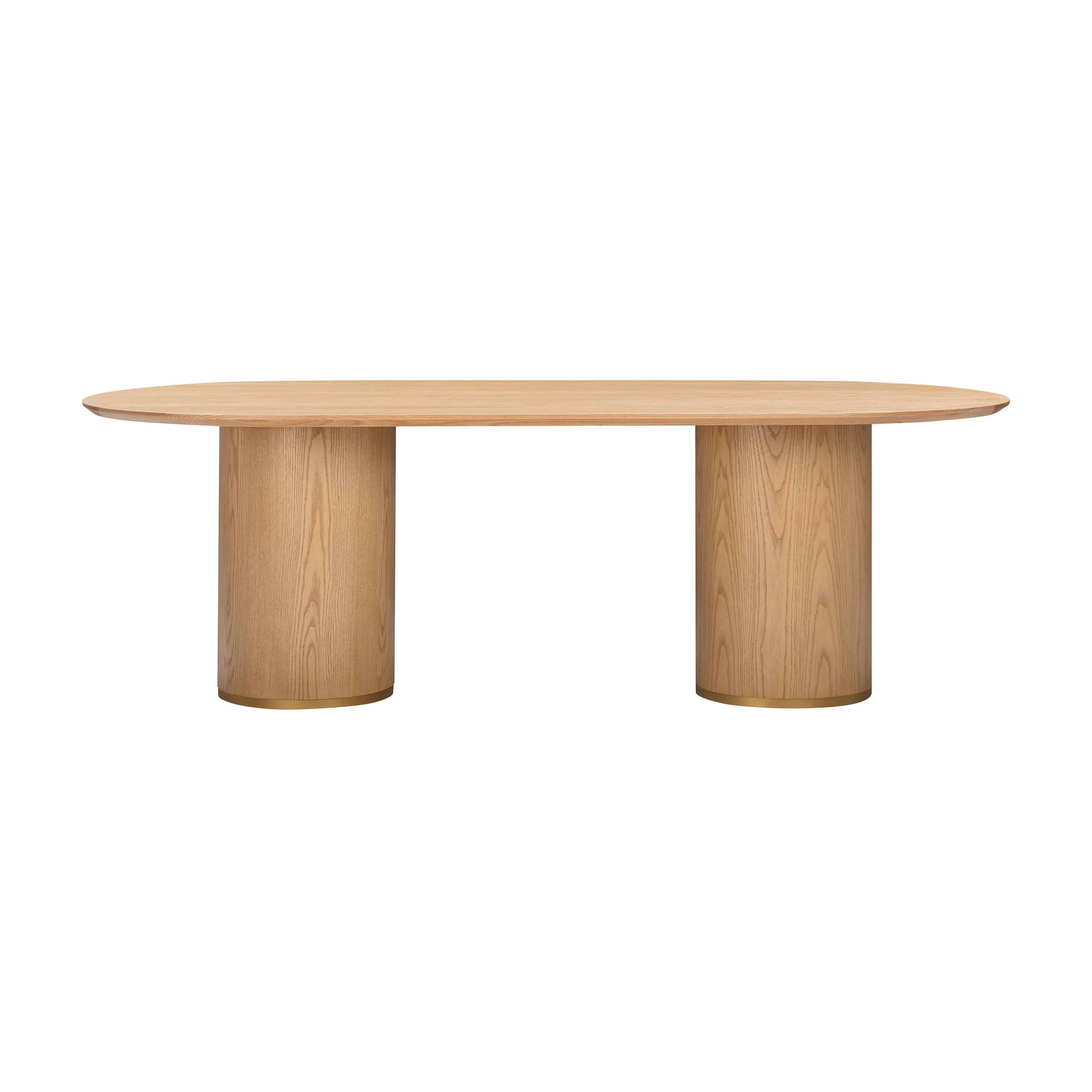 Brandy Natural Ash Wood 95" Oval Dining Table - Image 2
