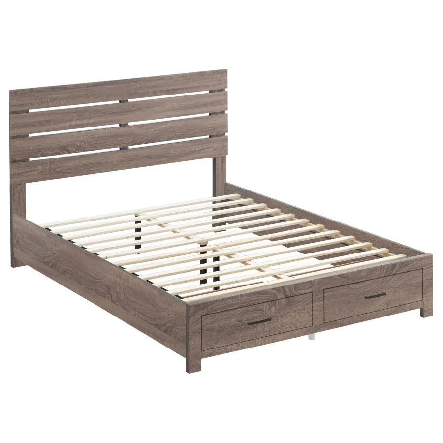 Brantford Barrel Oak 5-Piece Queen Storage Bedroom Set - Image 3