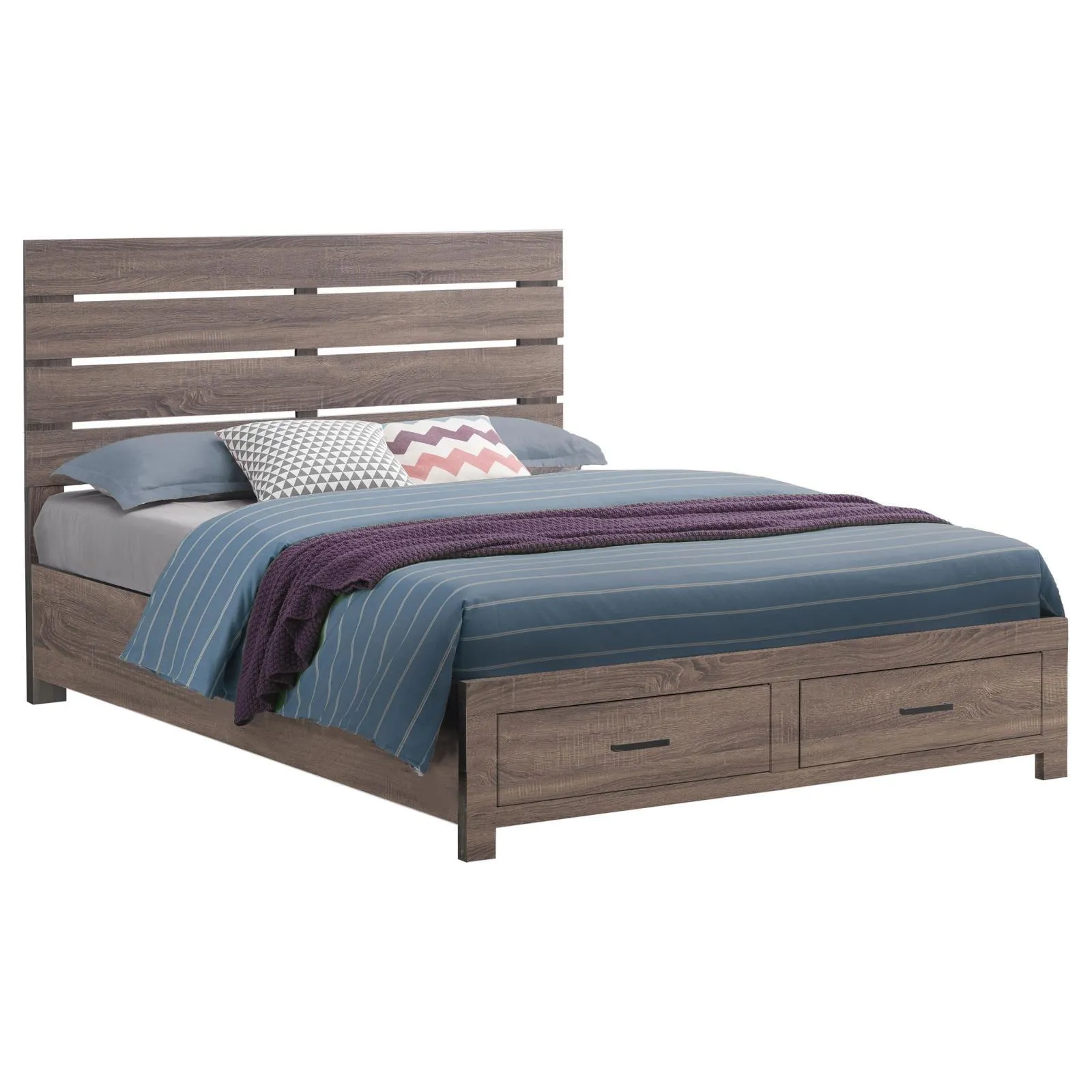 Brantford Barrel Oak Queen Storage Bed - Image 2