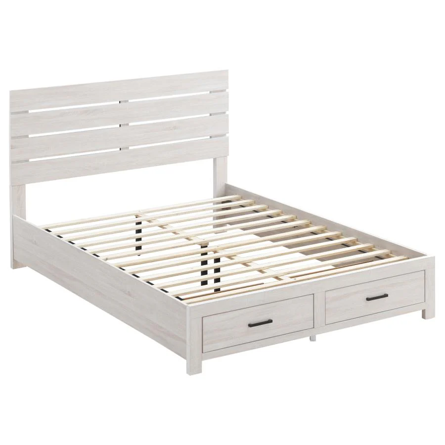 Brantford Coastal White 5-Piece Queen Storage Bedroom Set - Image 3
